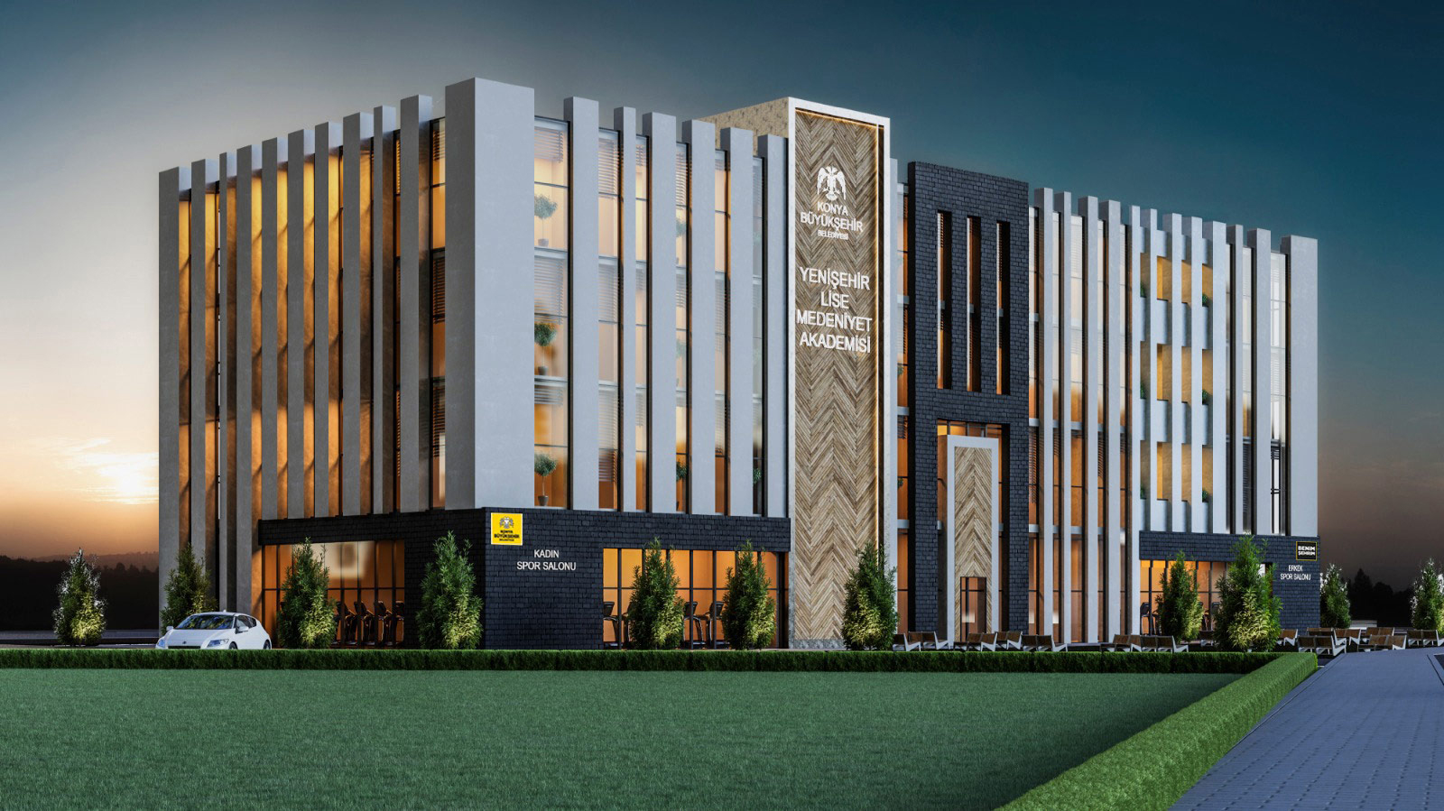Yenişehir Sosyal Tesisi ve Lise Medeniyet Akademisi Hızla Yükseliyor