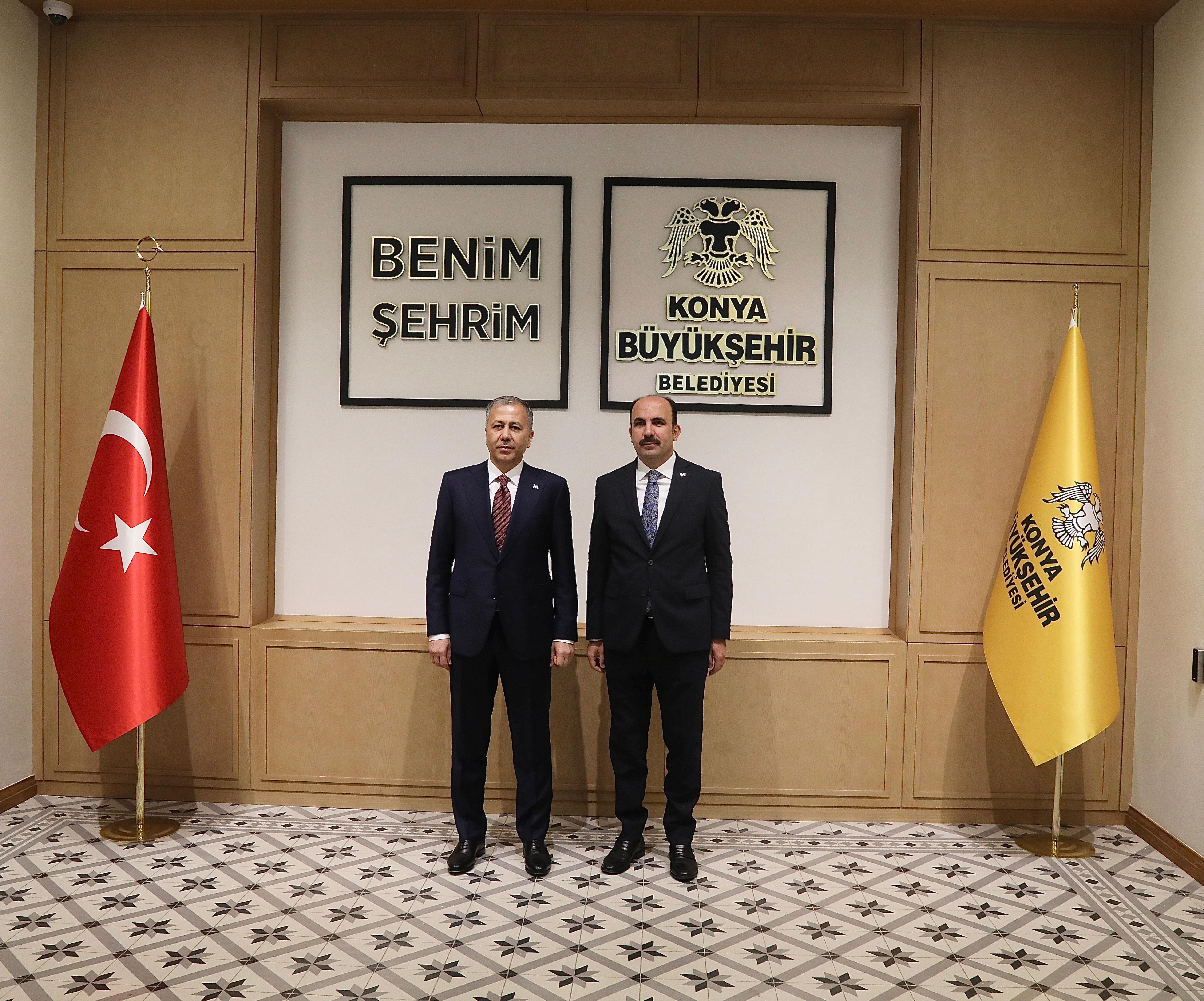 İÇİŞLERİ BAKANI YERLİKAYA BAŞKAN ALTAY’I ZİYARET ETTİ