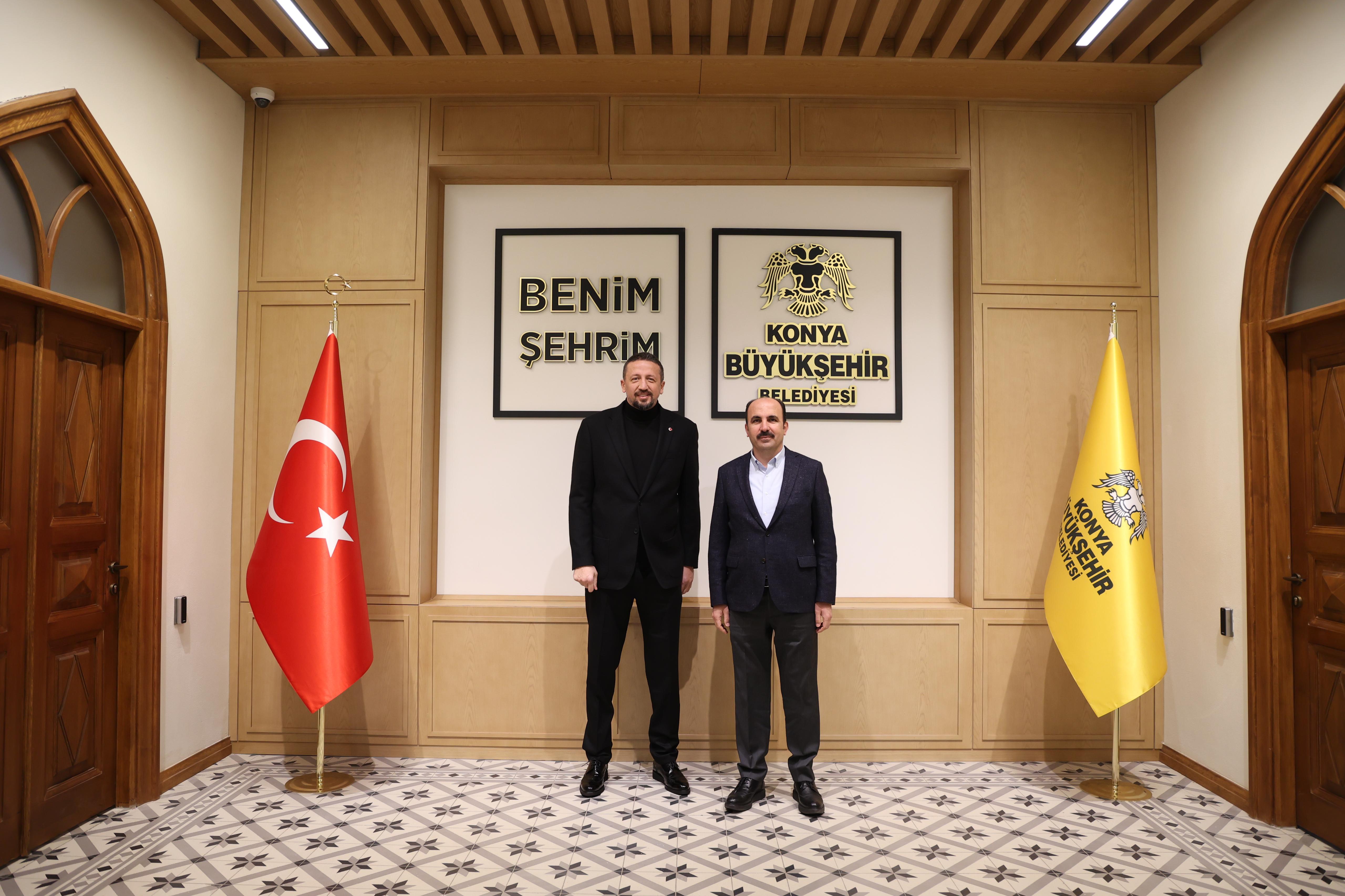 TBF BAŞKANI HİDAYET TÜRKOĞLU BAŞKAN ALTAY’I ZİYARET ETTİ