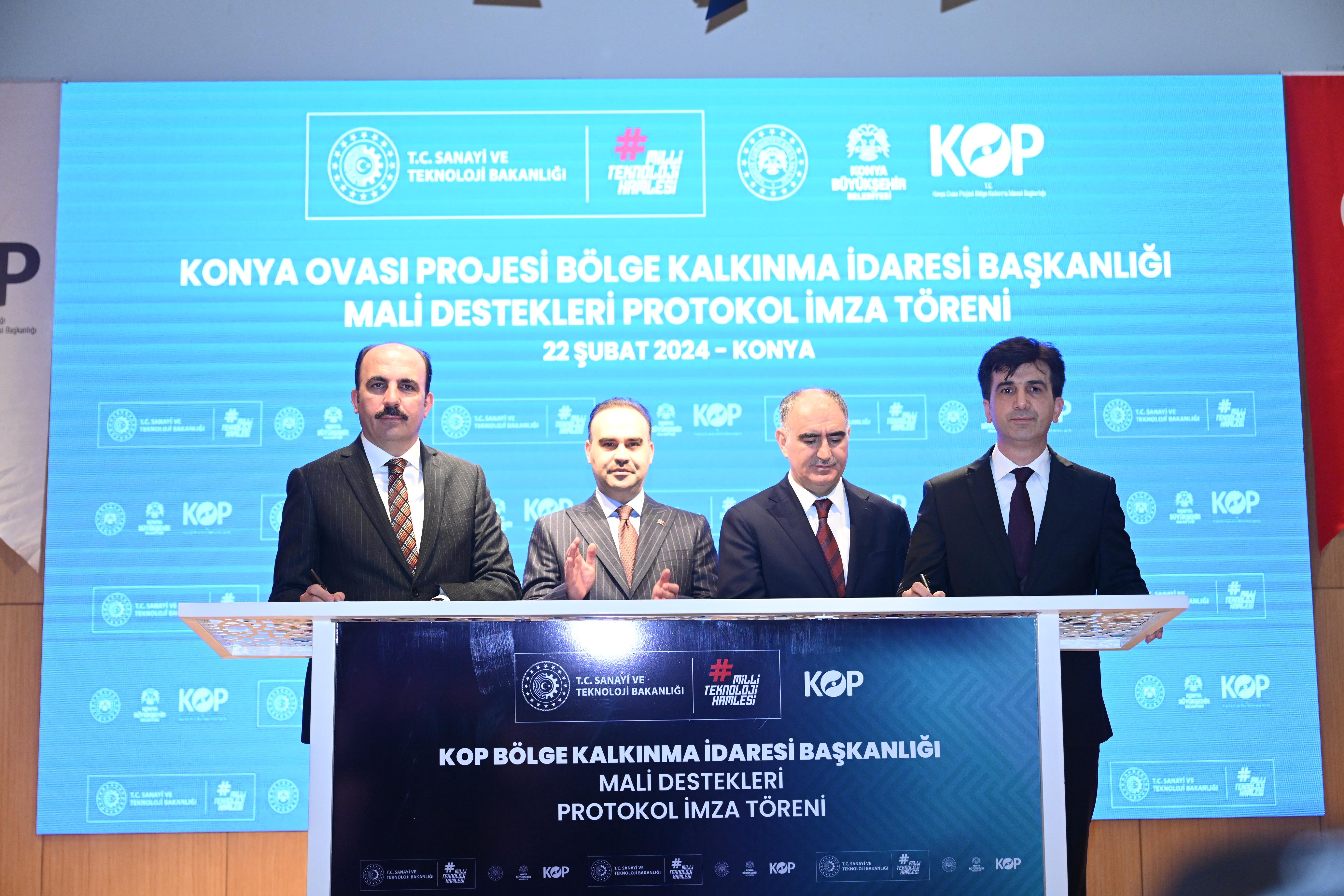 KONYA’DA KOP DESTEĞİYLE HAYATA GEÇECEK 128 MİLYON LİRALIK 22 TARIMSAL PROJENİN İMZALARI ATILDI