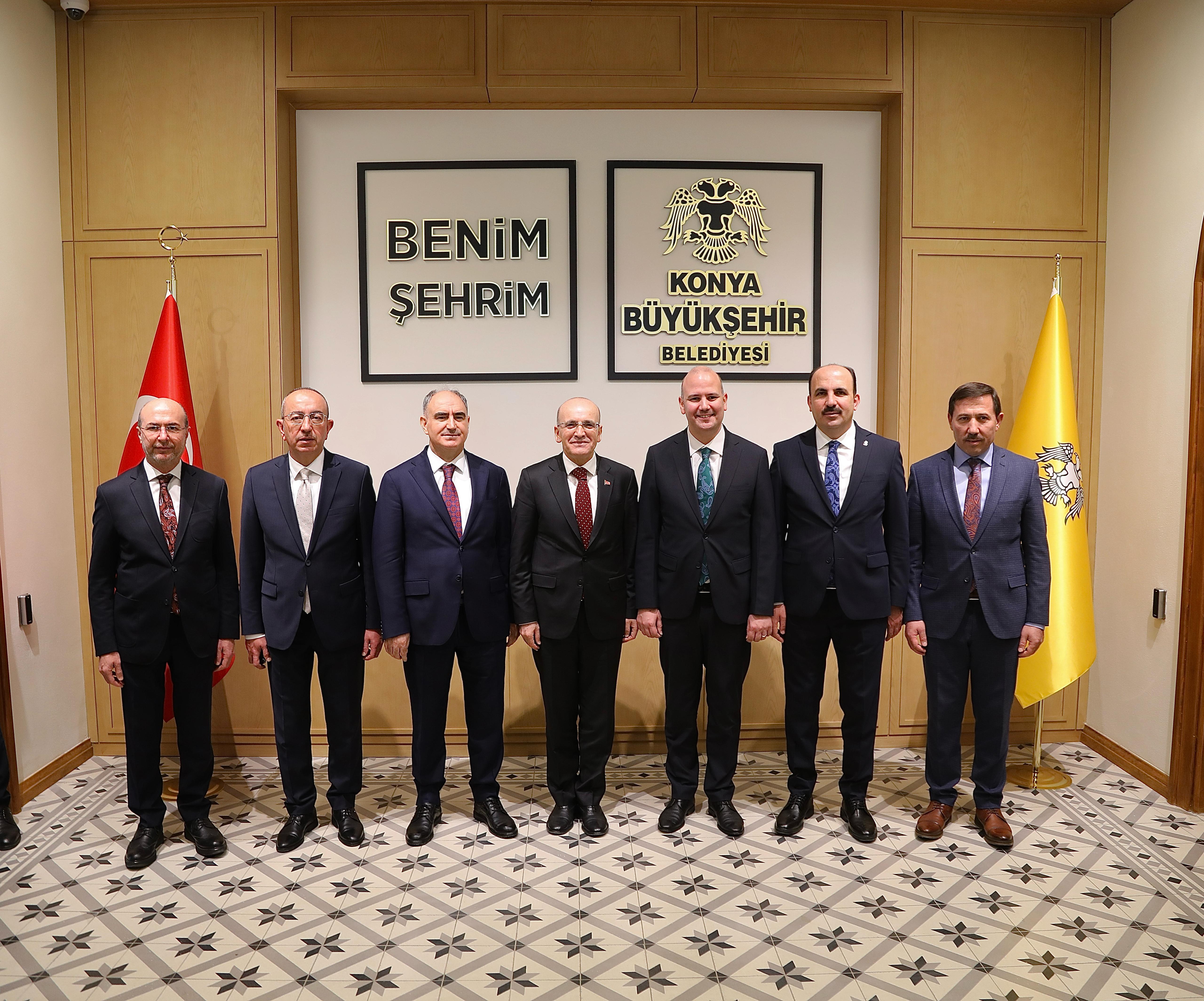 HAZİNE VE MALİYE BAKANI ŞİMŞEK BAŞKAN ALTAY’I ZİYARET ETTİ