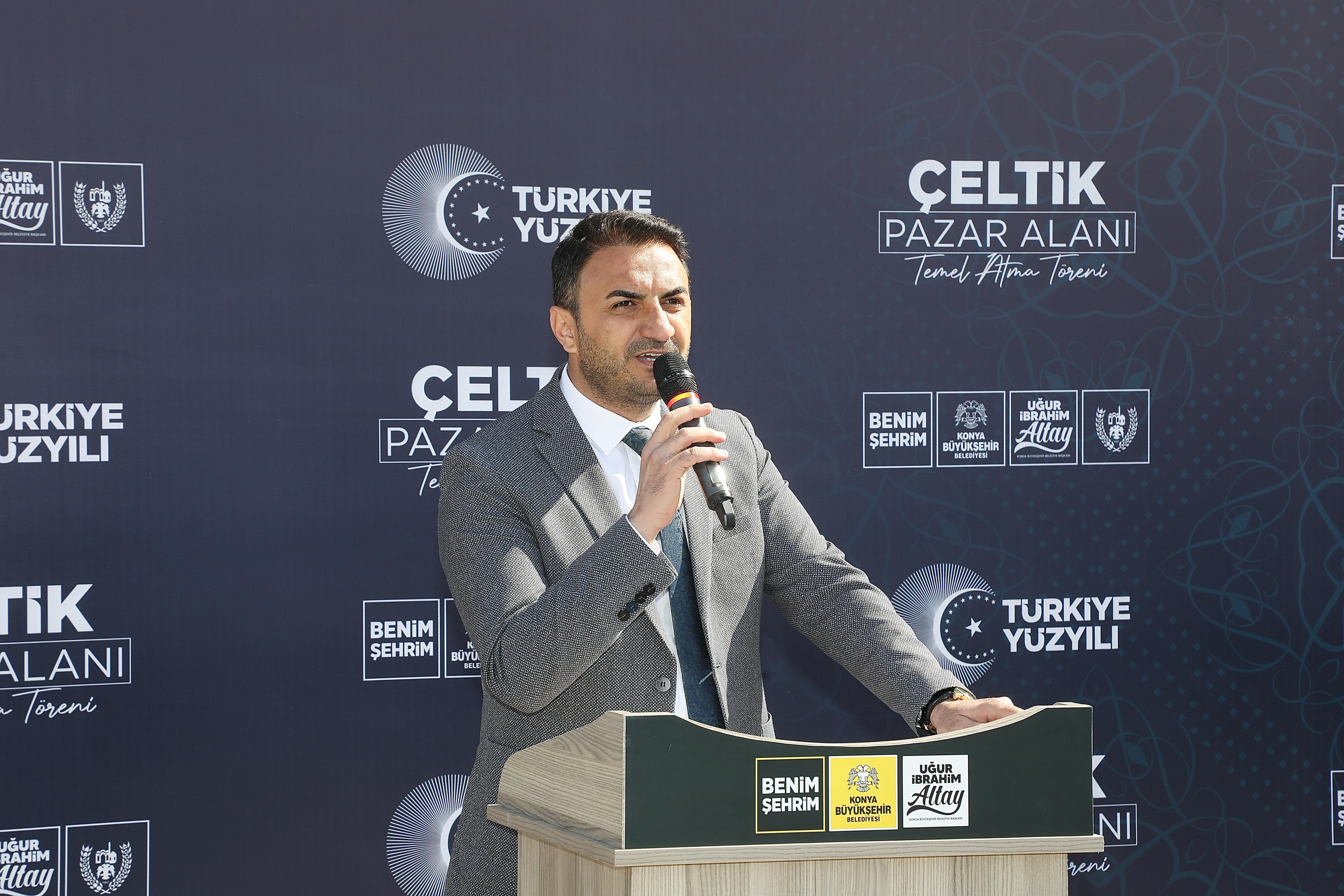 BAŞKAN ALTAY ÇELTİK’E KAZANDIRILACAK KAPALI PAZAR YERİ’NİN TEMELİNİ ATTI