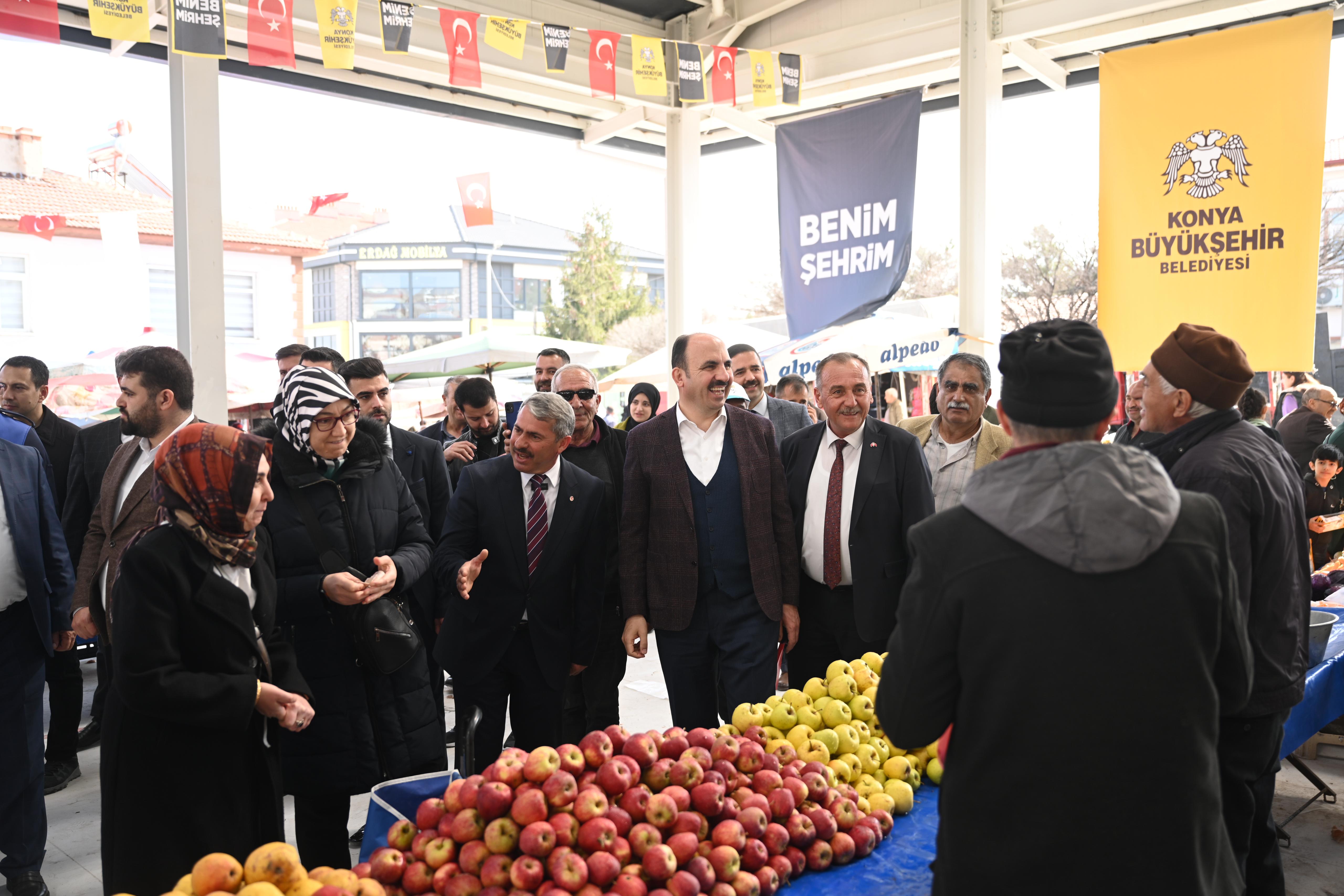 BAŞKAN ALTAY YUNAK VE TUZLUKÇU’DA VATANDAŞLARLA BULUŞTU; YUNAK İTFAİYE MERKEZİ’Nİ AÇTI