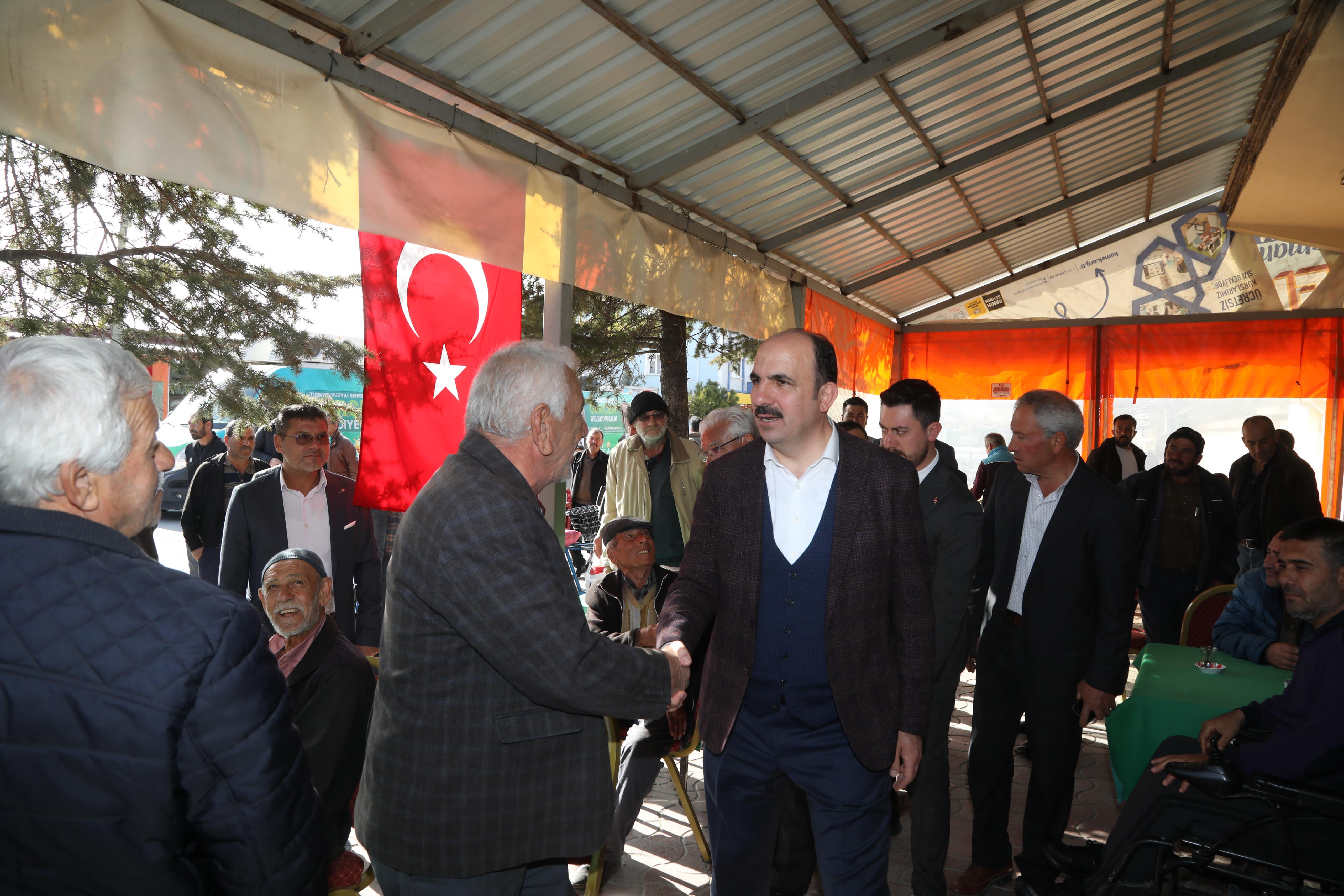 BAŞKAN ALTAY YUNAK VE TUZLUKÇU’DA VATANDAŞLARLA BULUŞTU; YUNAK İTFAİYE MERKEZİ’Nİ AÇTI