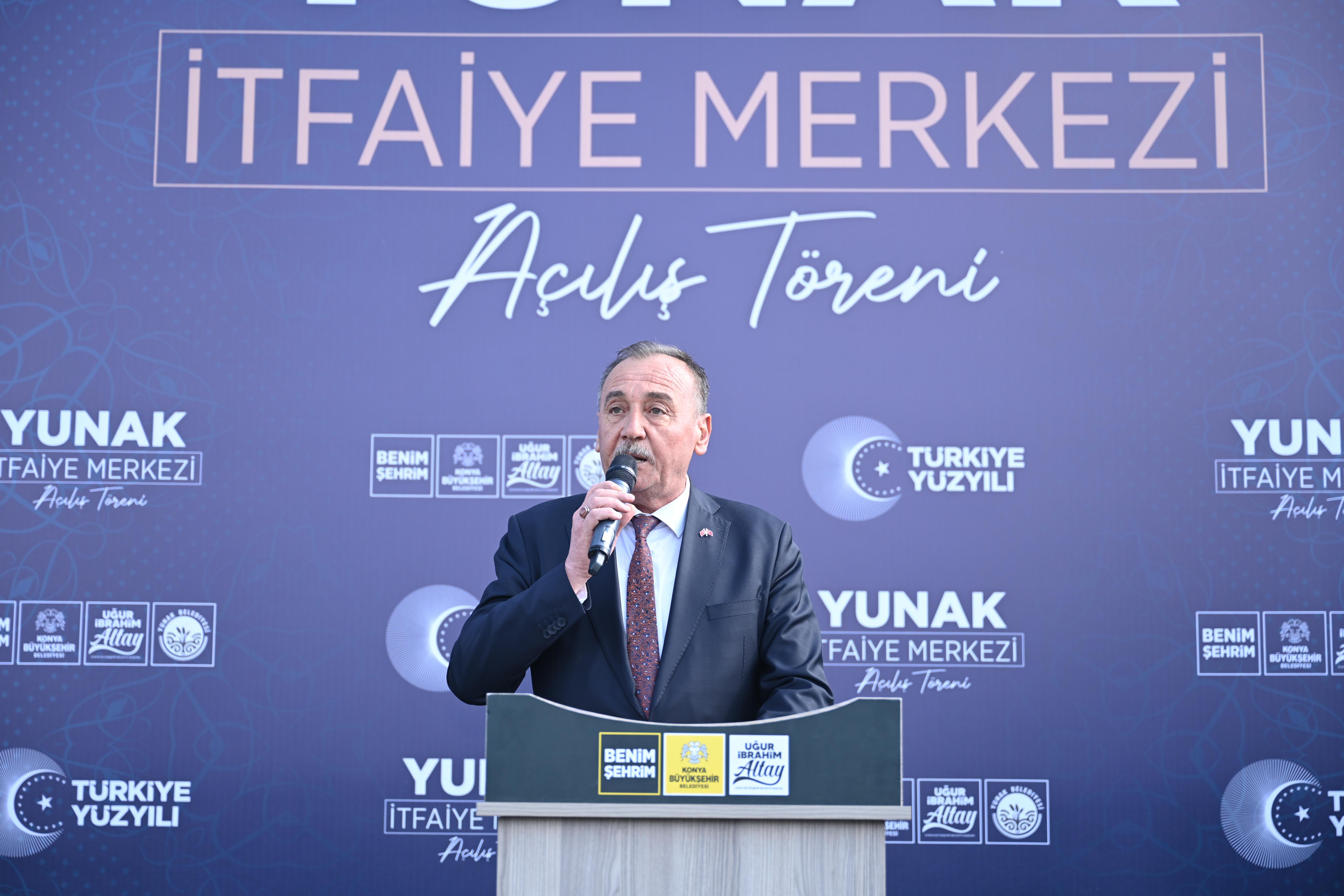 BAŞKAN ALTAY YUNAK VE TUZLUKÇU’DA VATANDAŞLARLA BULUŞTU; YUNAK İTFAİYE MERKEZİ’Nİ AÇTI