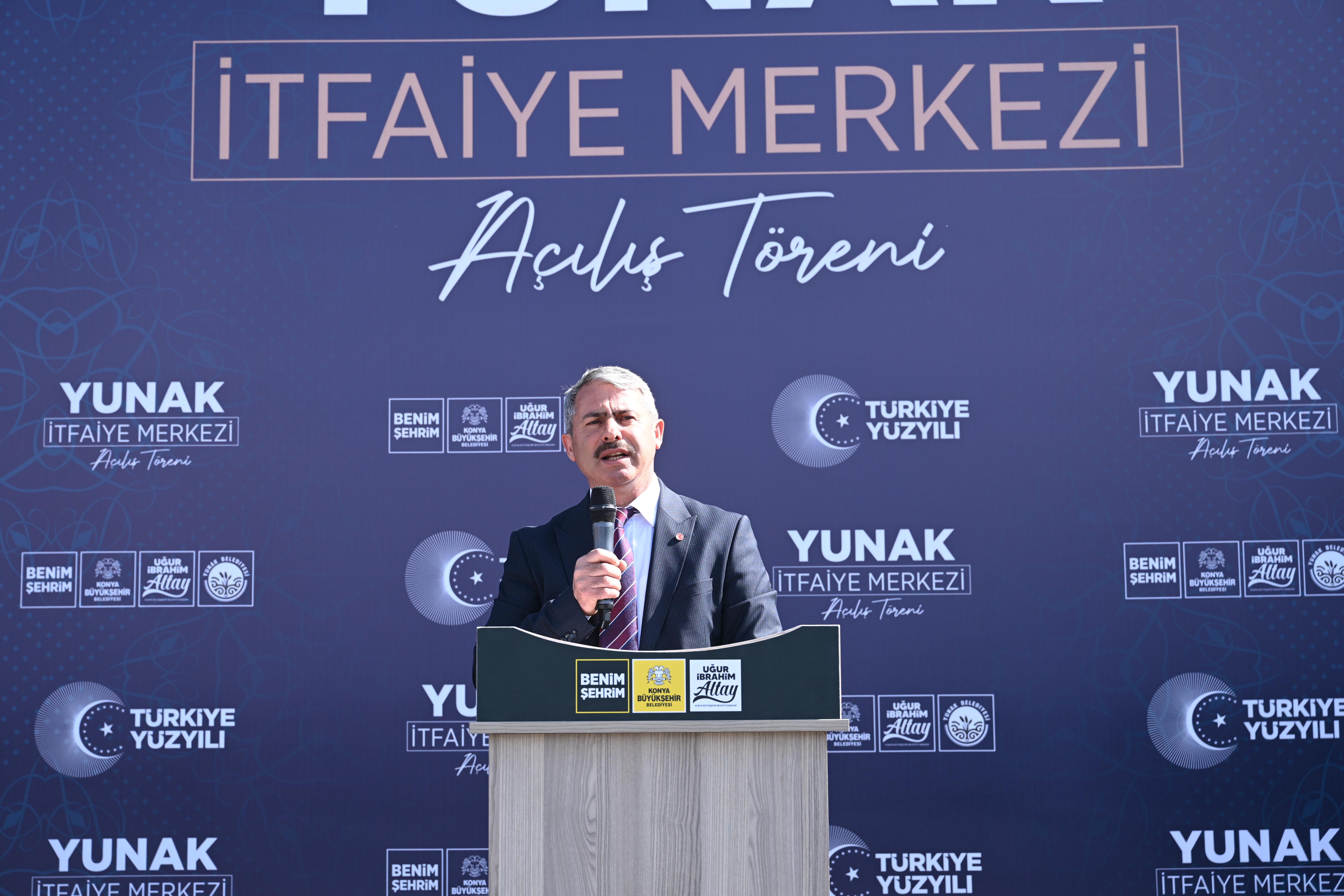 BAŞKAN ALTAY YUNAK VE TUZLUKÇU’DA VATANDAŞLARLA BULUŞTU; YUNAK İTFAİYE MERKEZİ’Nİ AÇTI