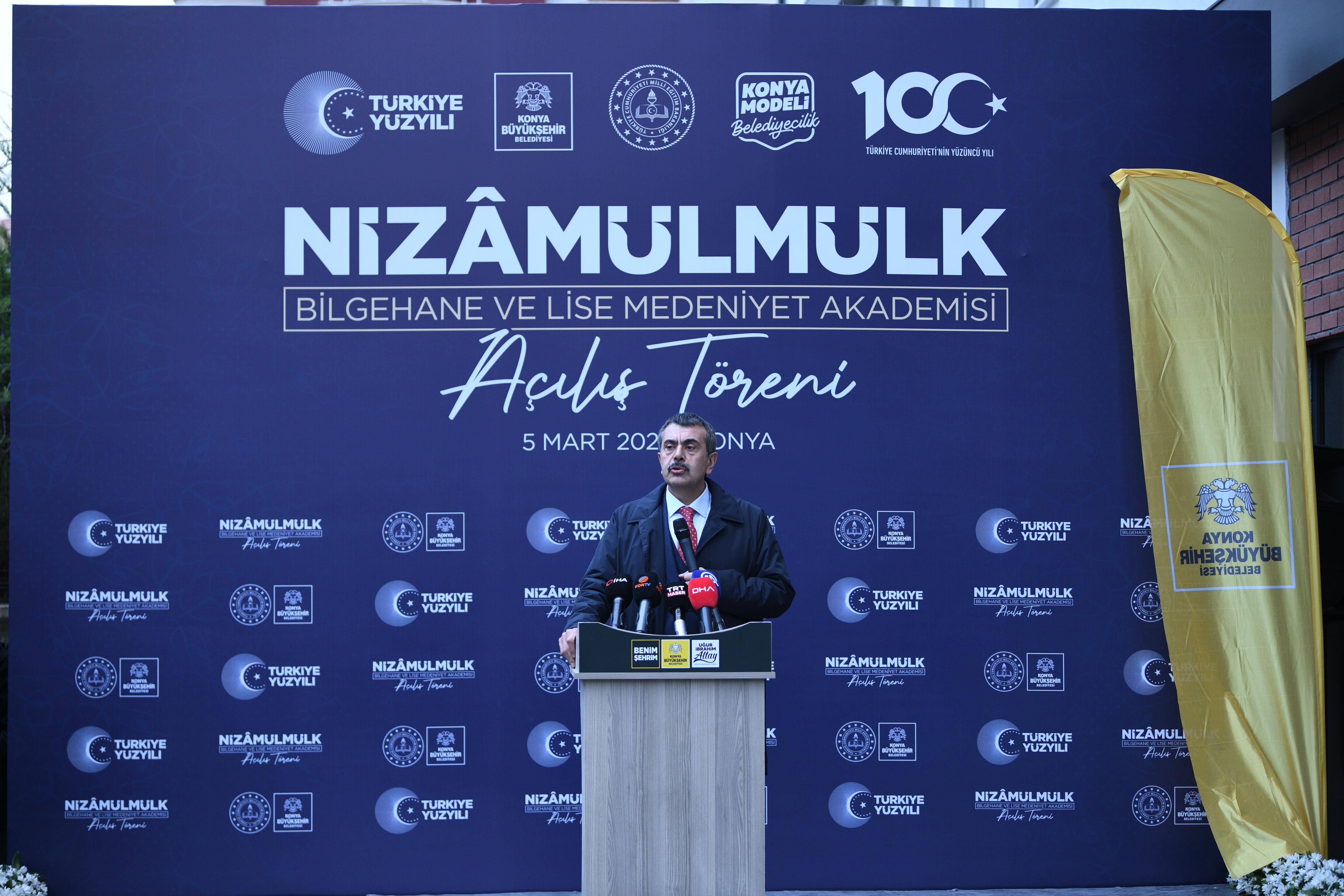 MİLLİ EĞİTİM BAKANI TEKİN, KONYA BÜYÜKŞEHİR’İN NİZAMÜLMÜLK BİLGEHANESİ VE LİSE MEDENİYET AKADEMİSİ’Nİ AÇTI