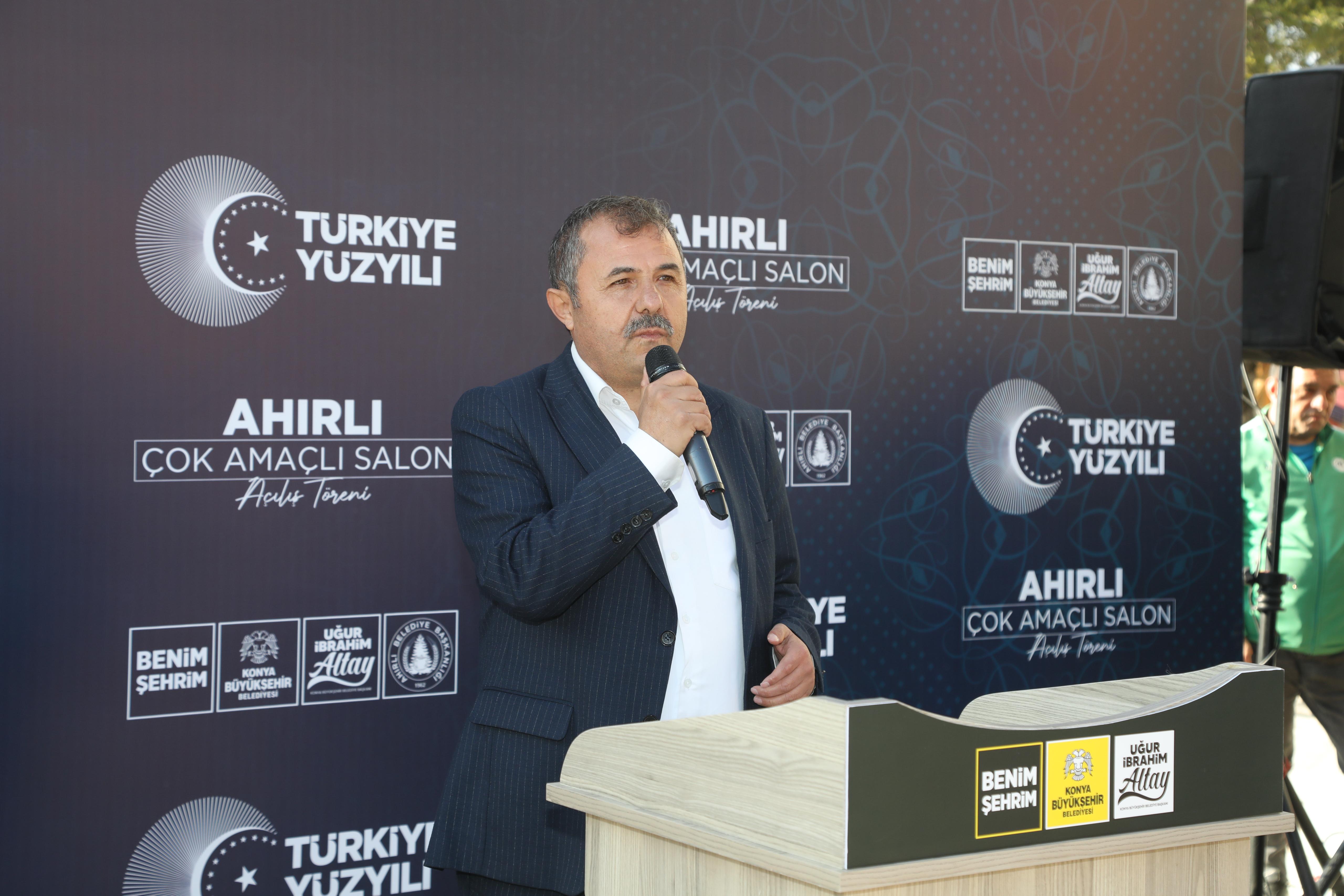 BAŞKAN ALTAY AHIRLI VE YALIHÜYÜK İLÇELERİNİ ZİYARET ETTİ, AHIRLI ÇOK AMAÇLI SALONUN AÇILIŞINI YAPTI