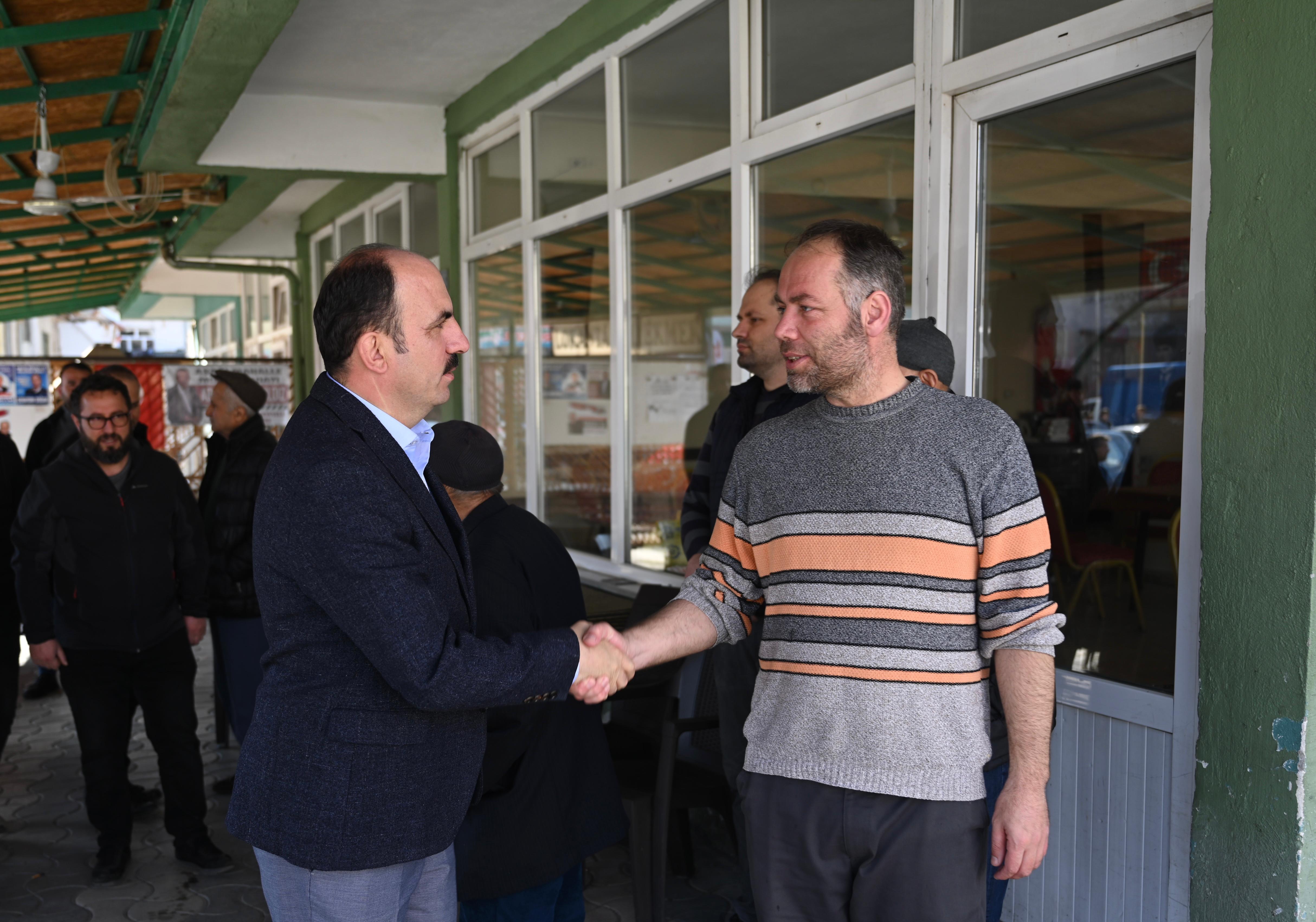 BAŞKAN ALTAY AHIRLI VE YALIHÜYÜK İLÇELERİNİ ZİYARET ETTİ, AHIRLI ÇOK AMAÇLI SALONUN AÇILIŞINI YAPTI