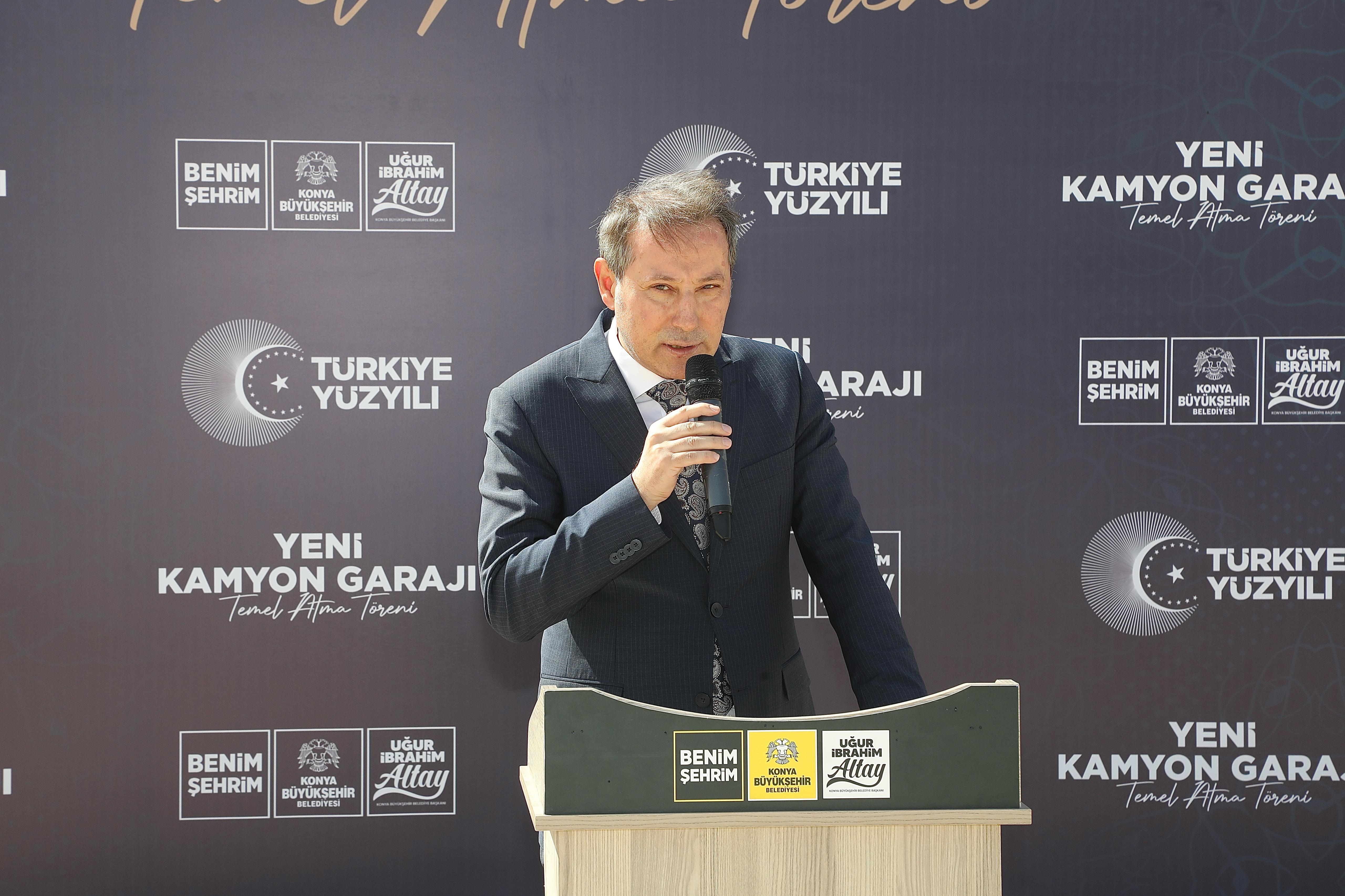 BAŞKAN ALTAY YENİ KAMYON GARAJI’NIN TEMELİNİ ATTI