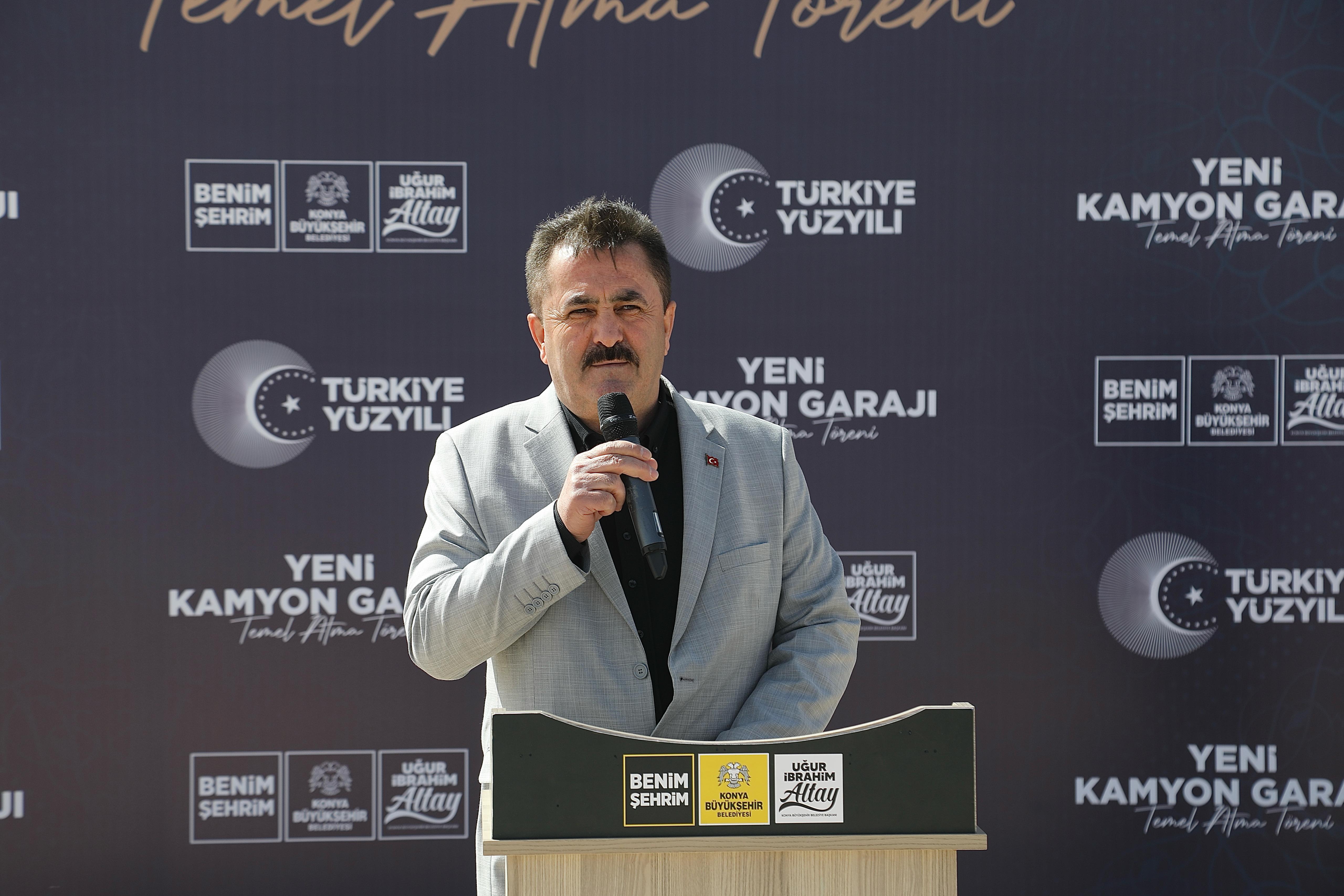 BAŞKAN ALTAY YENİ KAMYON GARAJI’NIN TEMELİNİ ATTI