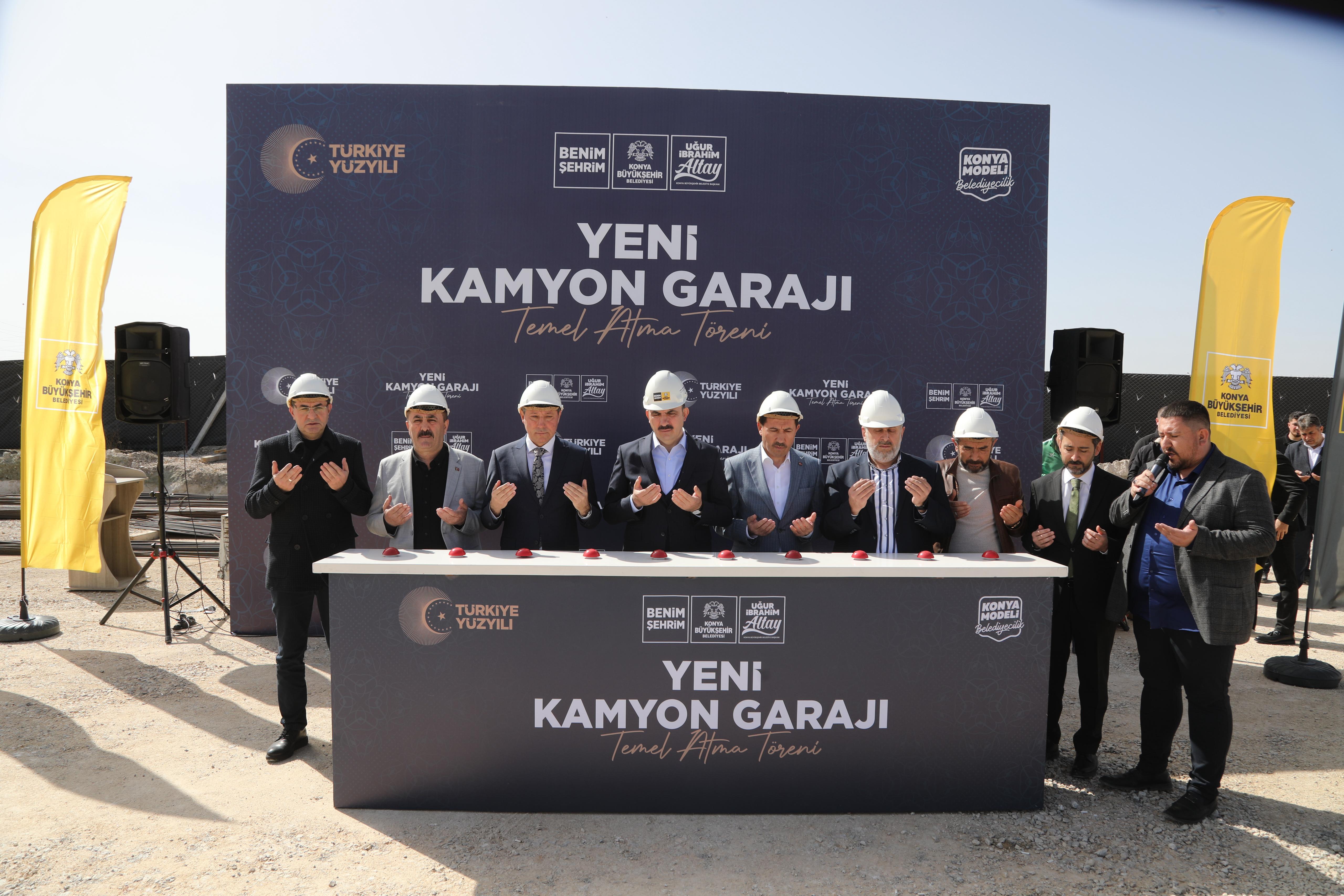 BAŞKAN ALTAY YENİ KAMYON GARAJI’NIN TEMELİNİ ATTI