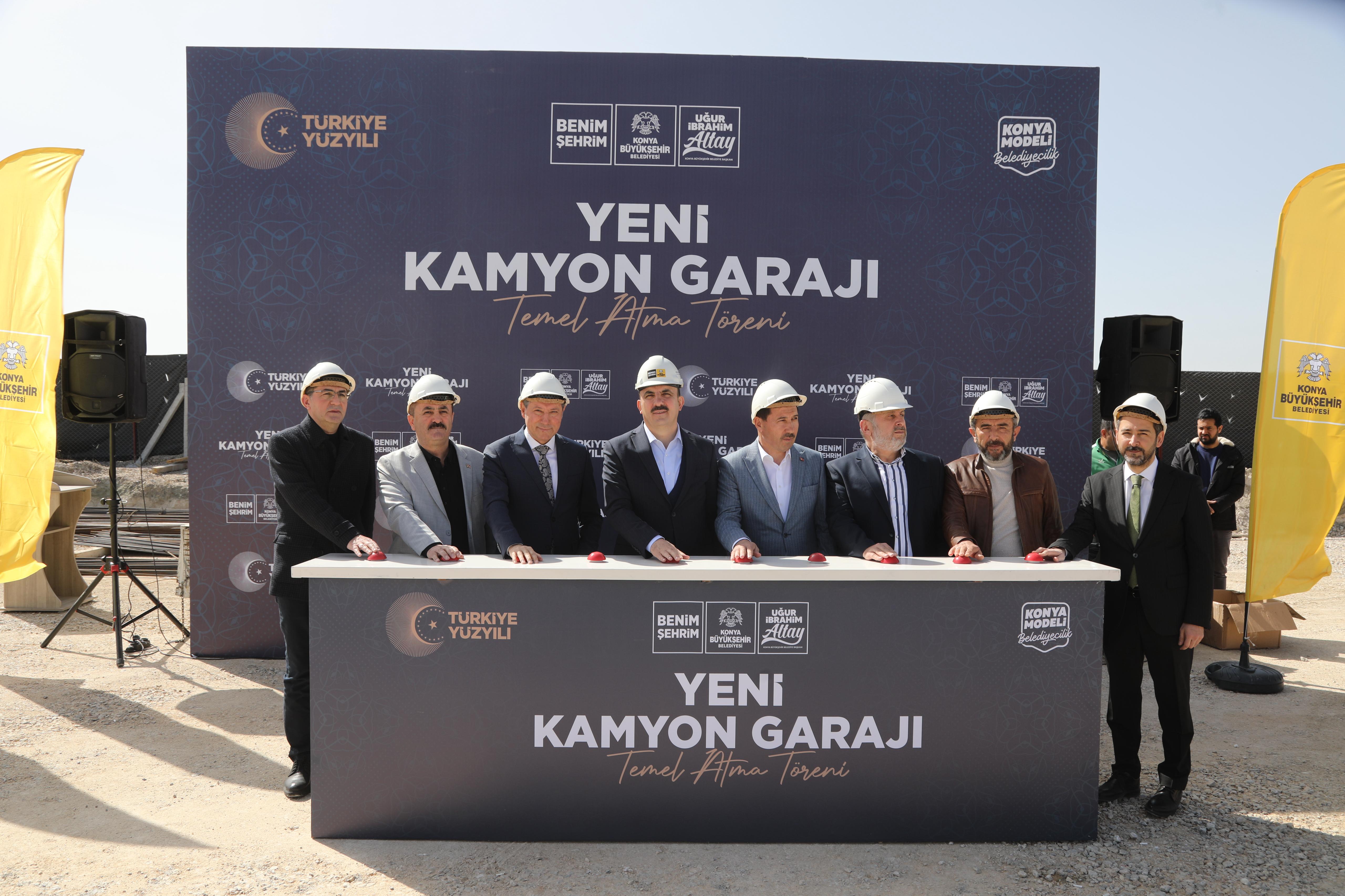 BAŞKAN ALTAY YENİ KAMYON GARAJI’NIN TEMELİNİ ATTI