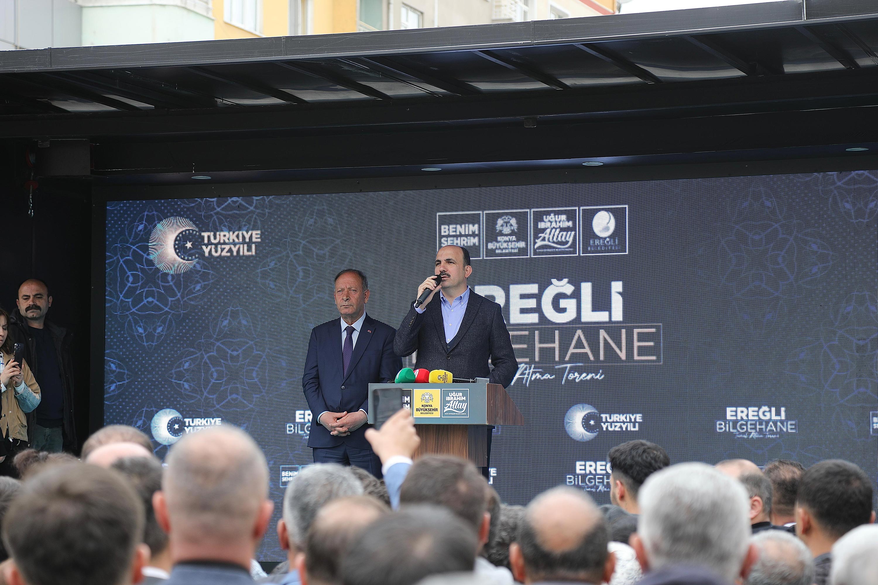 BAŞKAN ALTAY EREĞLİ’DE BİLGEHANE TEMELİ ATTI, EMİRGAZİ VE KARAPINAR’DA VATANDAŞLARLA BULUŞTU