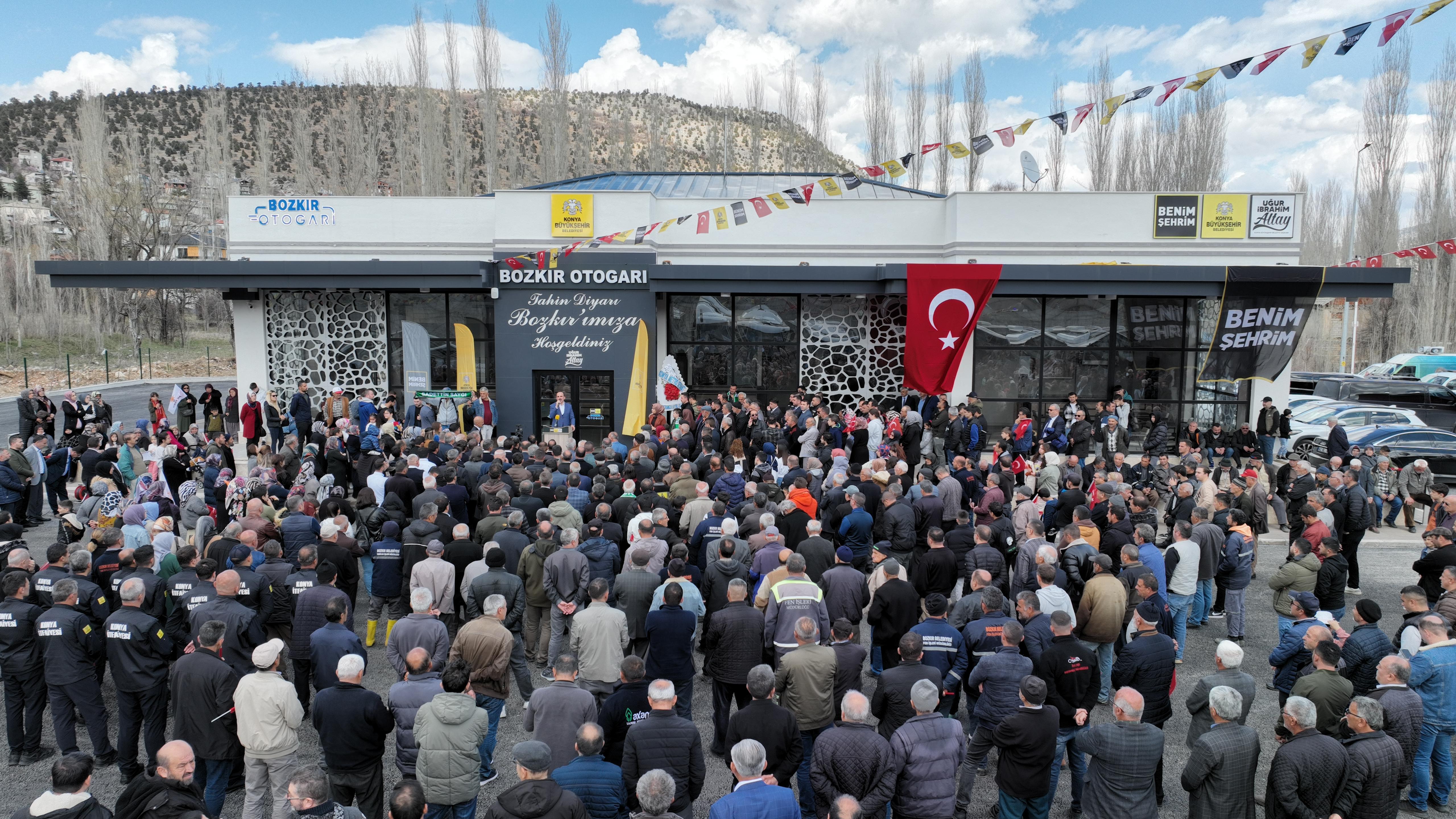 BAŞKAN ALTAY BOZKIR OTOGARI VE İTFAİYE MERKEZİ’Nİ AÇTI