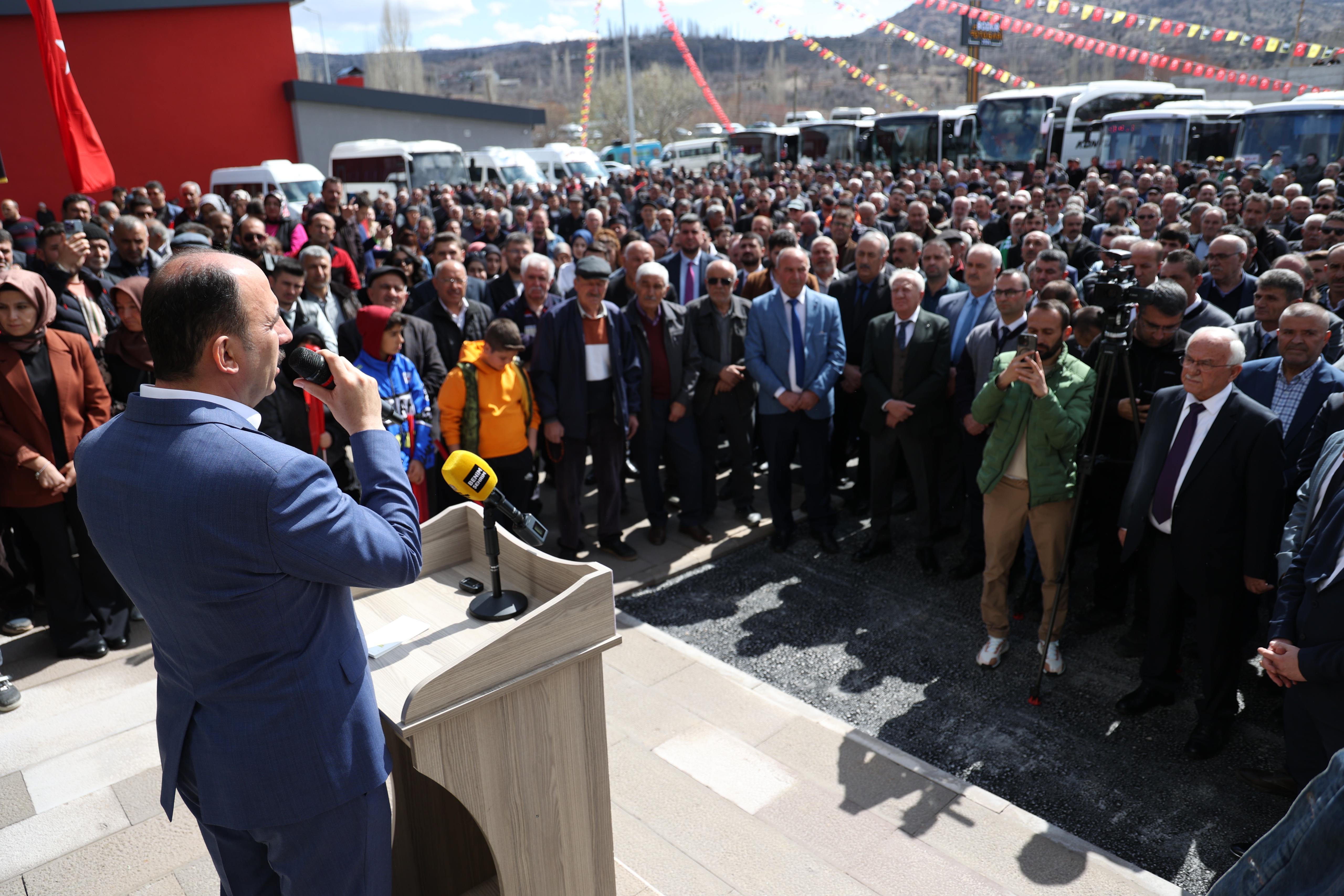 BAŞKAN ALTAY BOZKIR OTOGARI VE İTFAİYE MERKEZİ’Nİ AÇTI