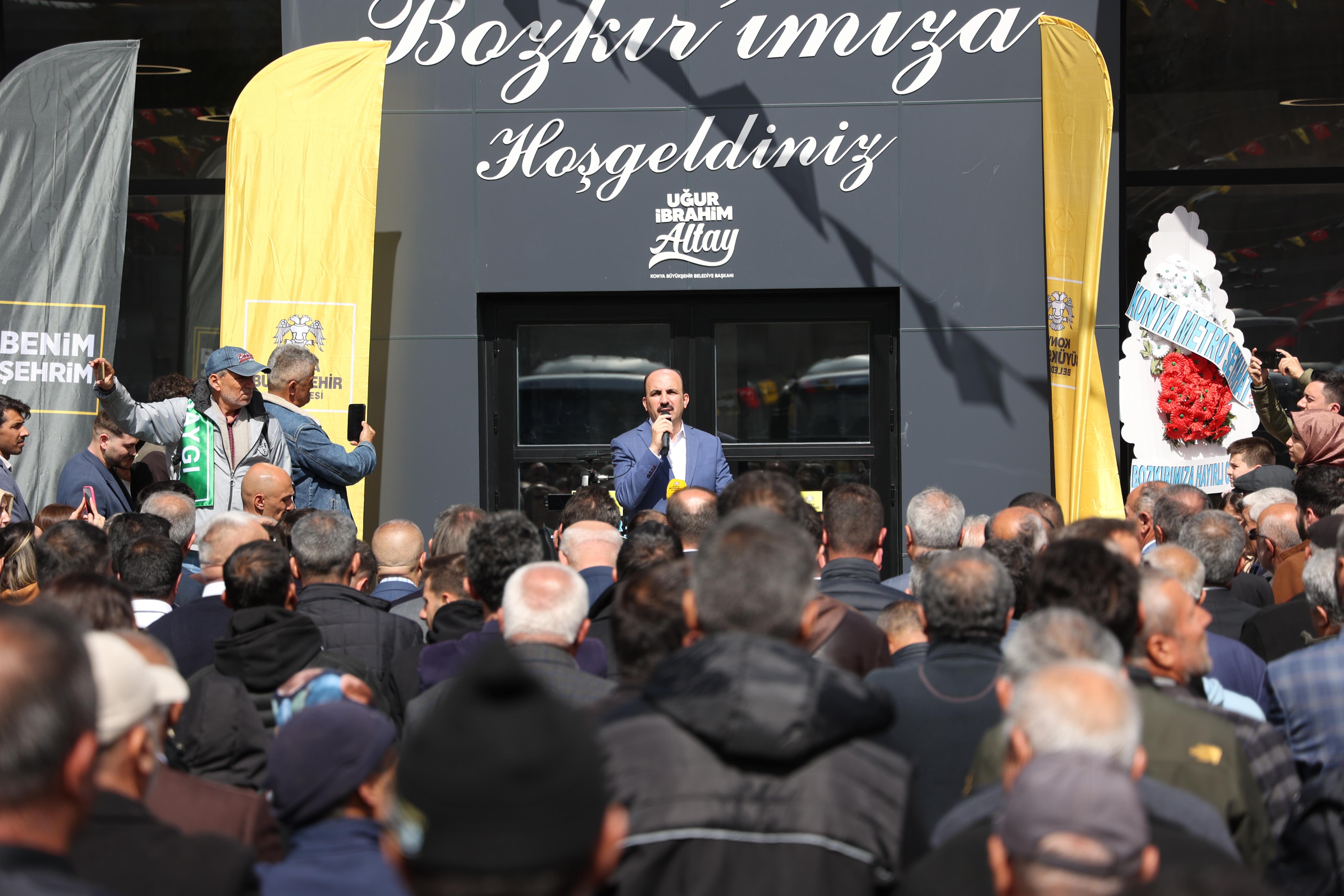 BAŞKAN ALTAY BOZKIR OTOGARI VE İTFAİYE MERKEZİ’Nİ AÇTI