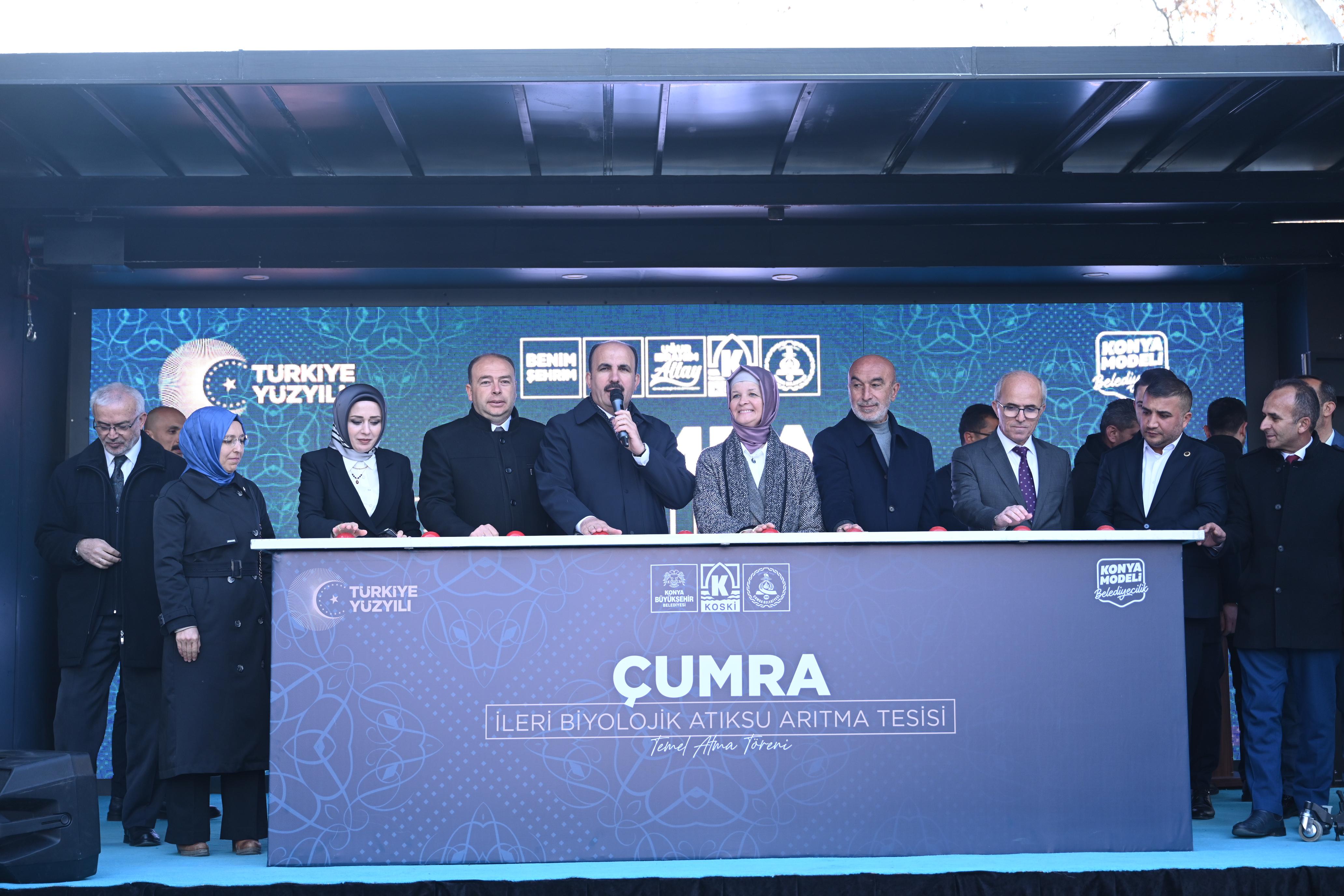 BAŞKAN ALTAY ÇUMRA’DA 502 MİLYON LİRA DEĞERİNDE İKİ BÜYÜK YATIRIMIN TEMELİNİ ATTI, AÇILIŞINI YAPTI