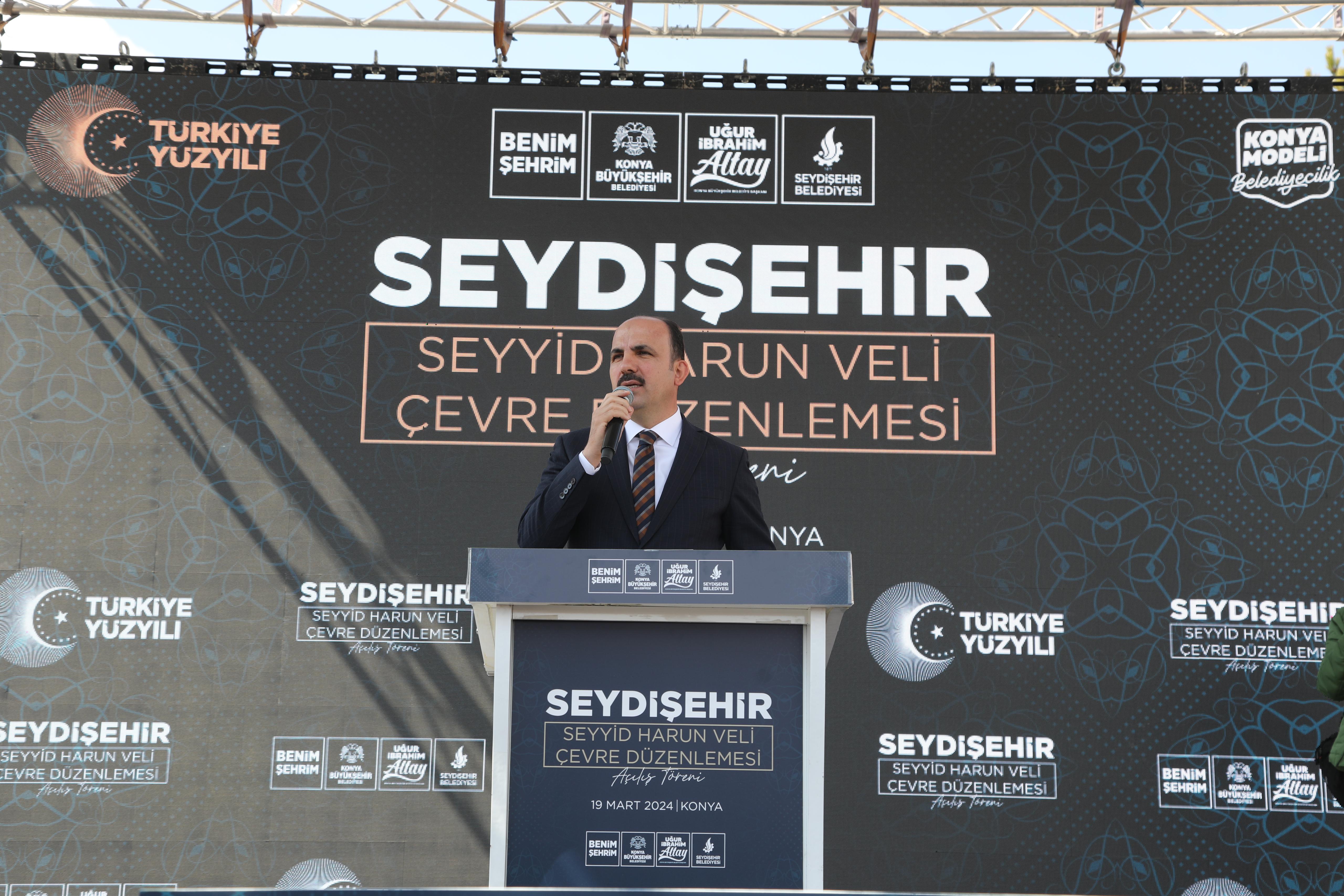 KONYA BÜYÜKŞEHİR’İN SEYDİŞEHİR’E KAZANDIRDIĞI SEYYİD HARUN VELİ ÇEVRE DÜZENLEMESİ’NİN İKİNCİ ETABI AÇILDI