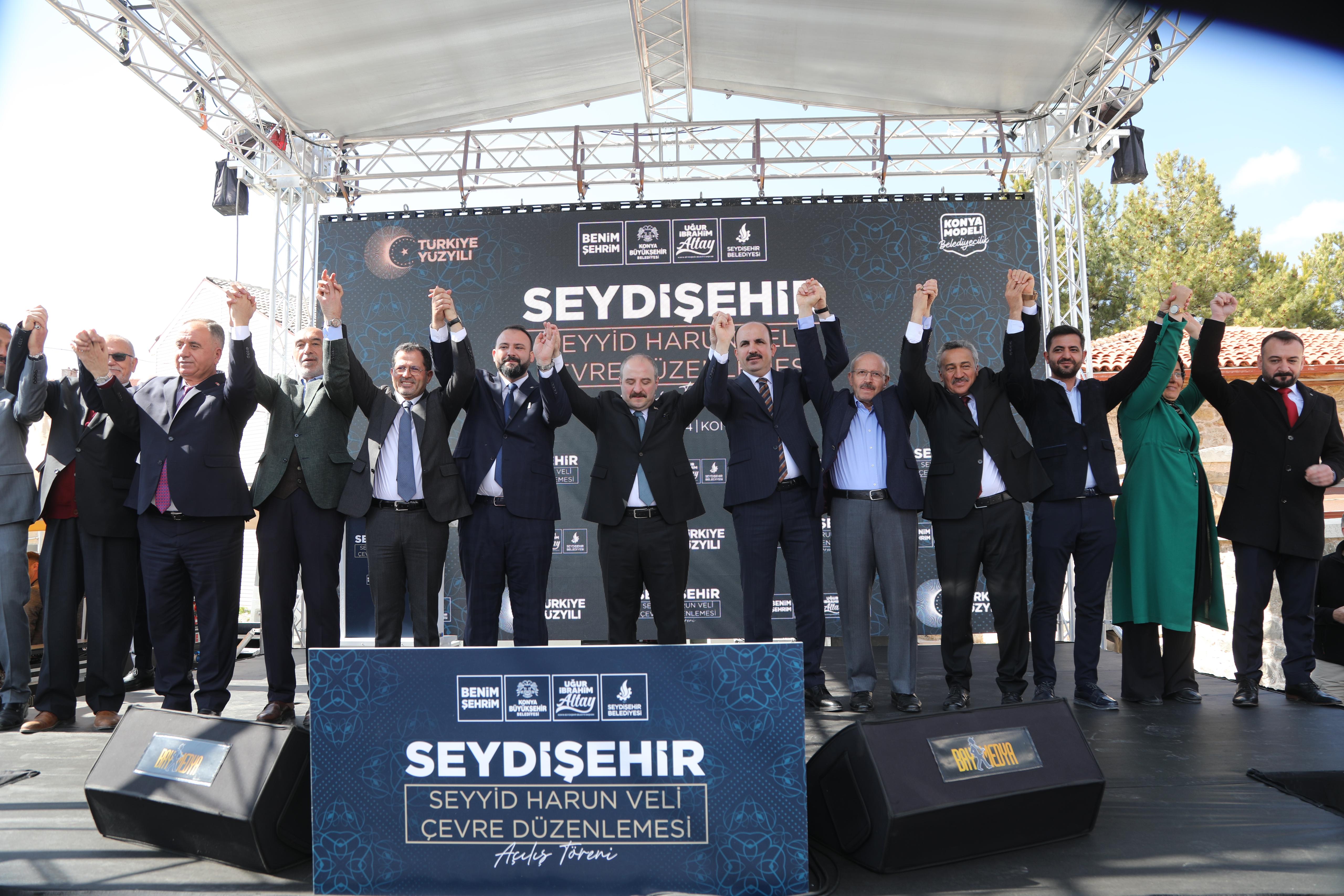 KONYA BÜYÜKŞEHİR’İN SEYDİŞEHİR’E KAZANDIRDIĞI SEYYİD HARUN VELİ ÇEVRE DÜZENLEMESİ’NİN İKİNCİ ETABI AÇILDI