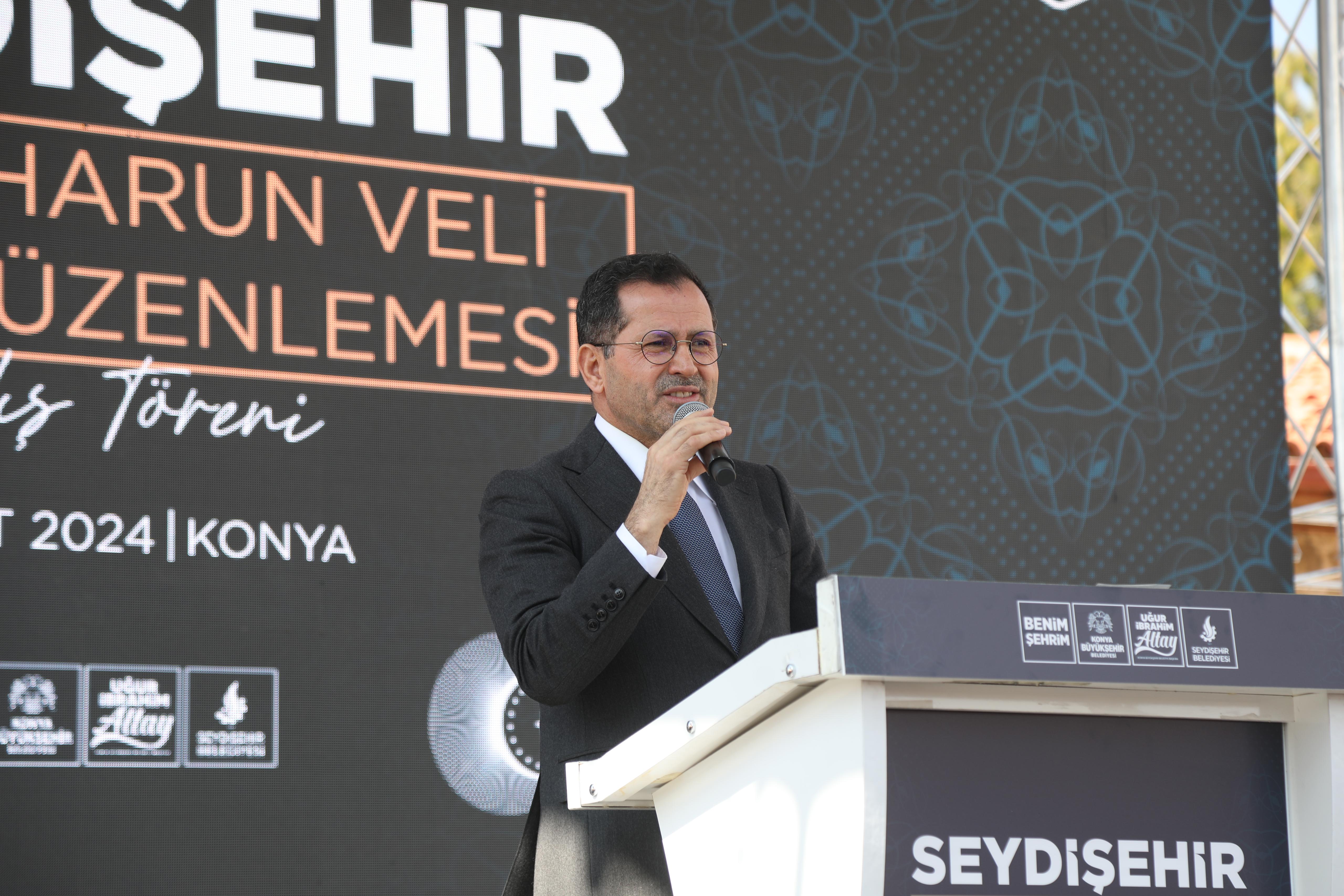 KONYA BÜYÜKŞEHİR’İN SEYDİŞEHİR’E KAZANDIRDIĞI SEYYİD HARUN VELİ ÇEVRE DÜZENLEMESİ’NİN İKİNCİ ETABI AÇILDI