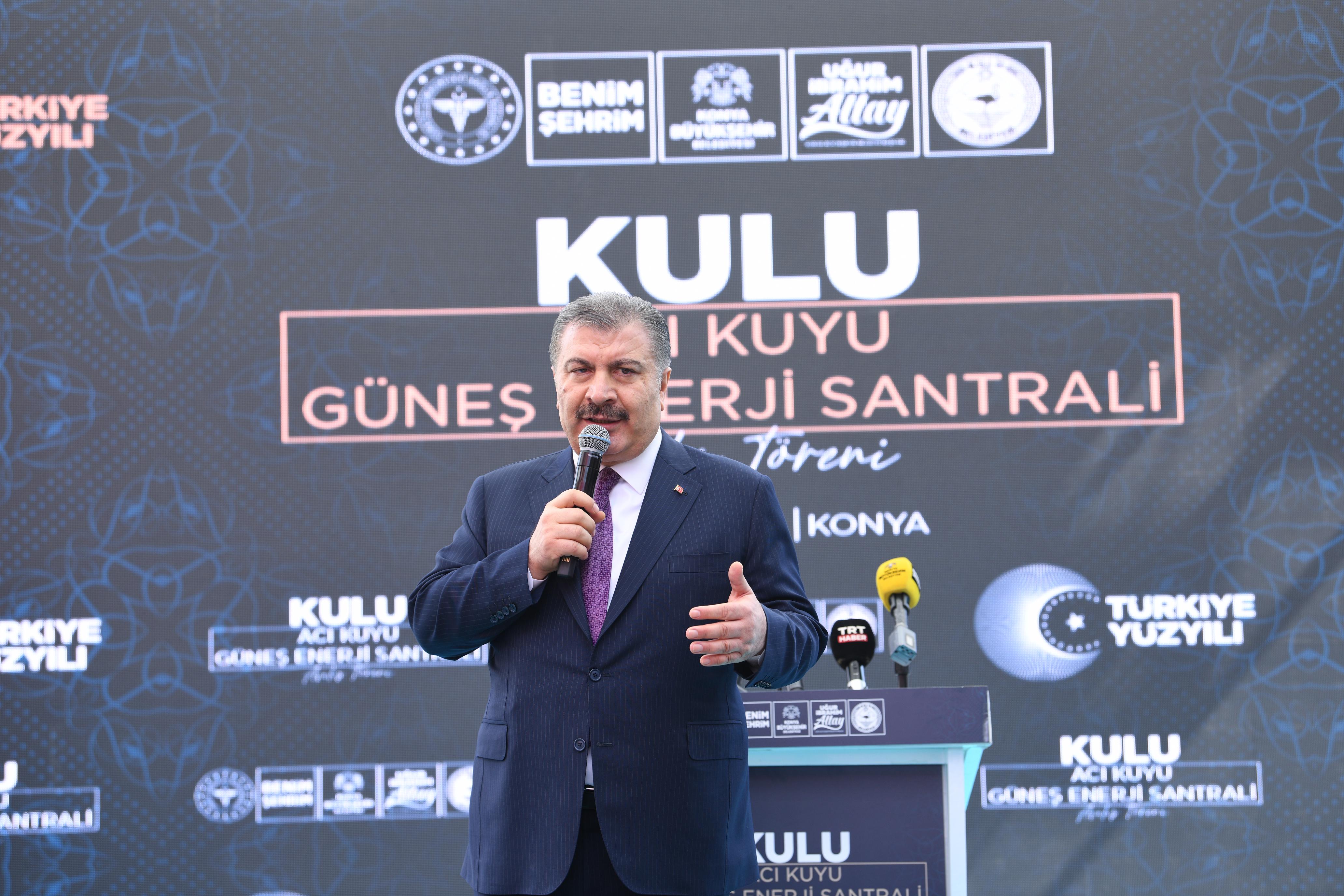KONYA BÜYÜKŞEHİR’İN KULU’YA KAZANDIRDIĞI GES’İN AÇILIŞINI SAĞLIK BAKANI KOCA YAPTI