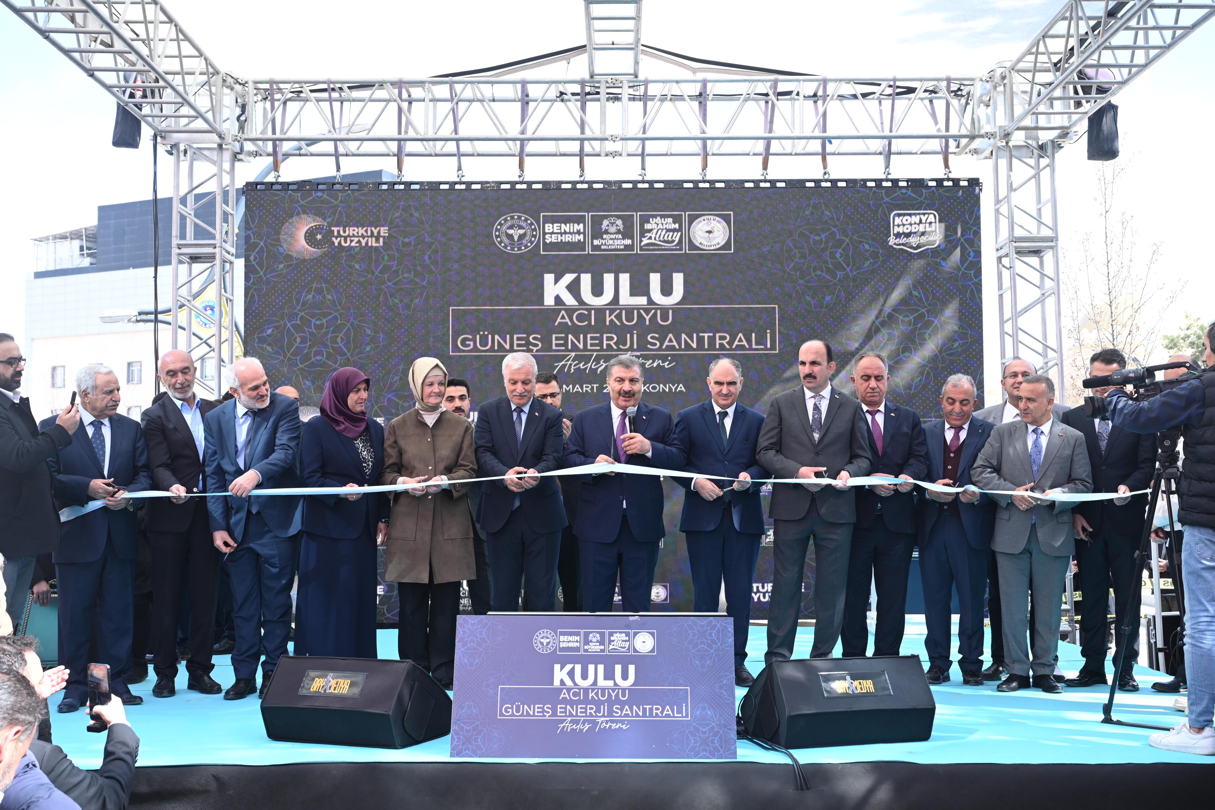 KONYA BÜYÜKŞEHİR’İN KULU’YA KAZANDIRDIĞI GES’İN AÇILIŞINI SAĞLIK BAKANI KOCA YAPTI