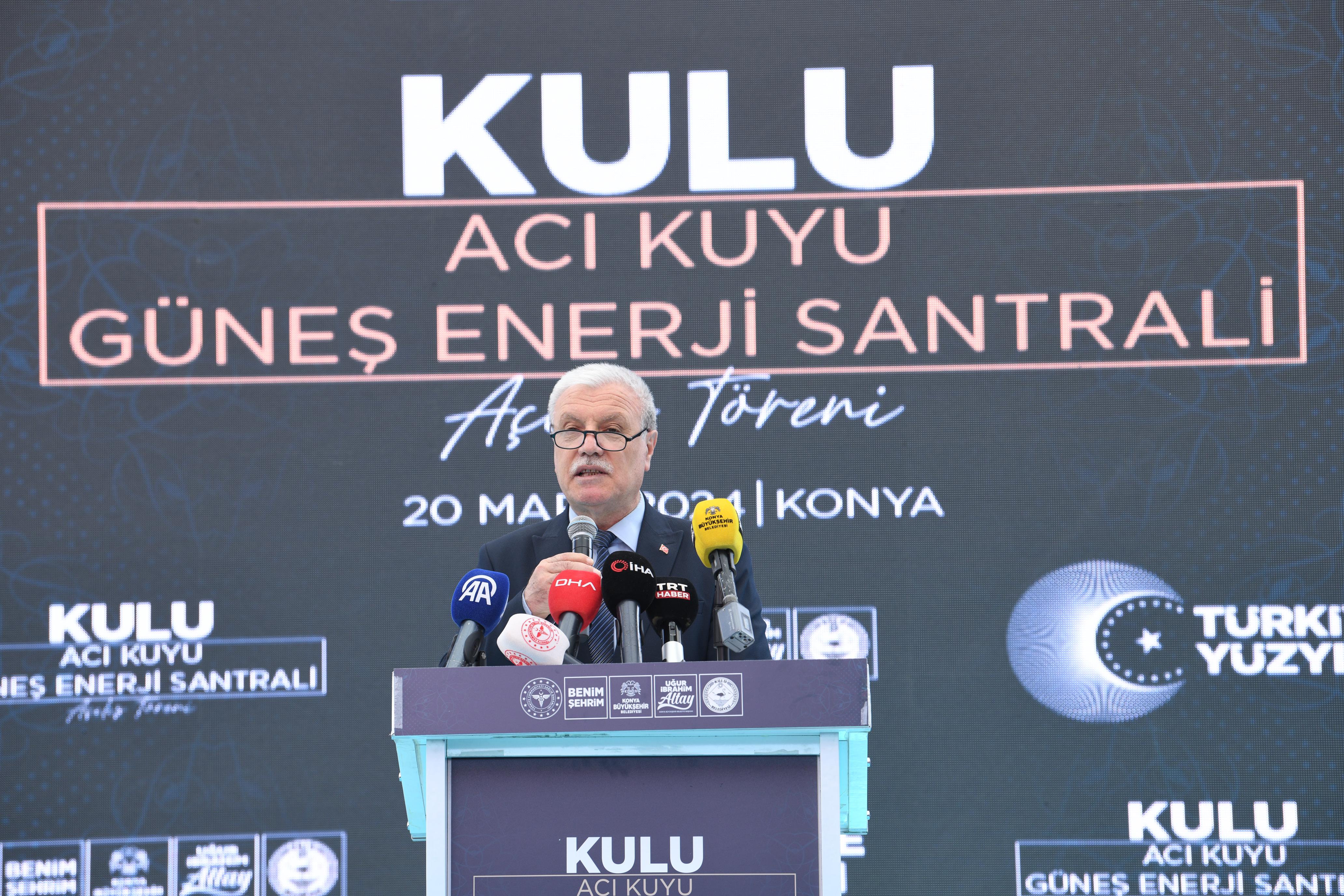 KONYA BÜYÜKŞEHİR’İN KULU’YA KAZANDIRDIĞI GES’İN AÇILIŞINI SAĞLIK BAKANI KOCA YAPTI