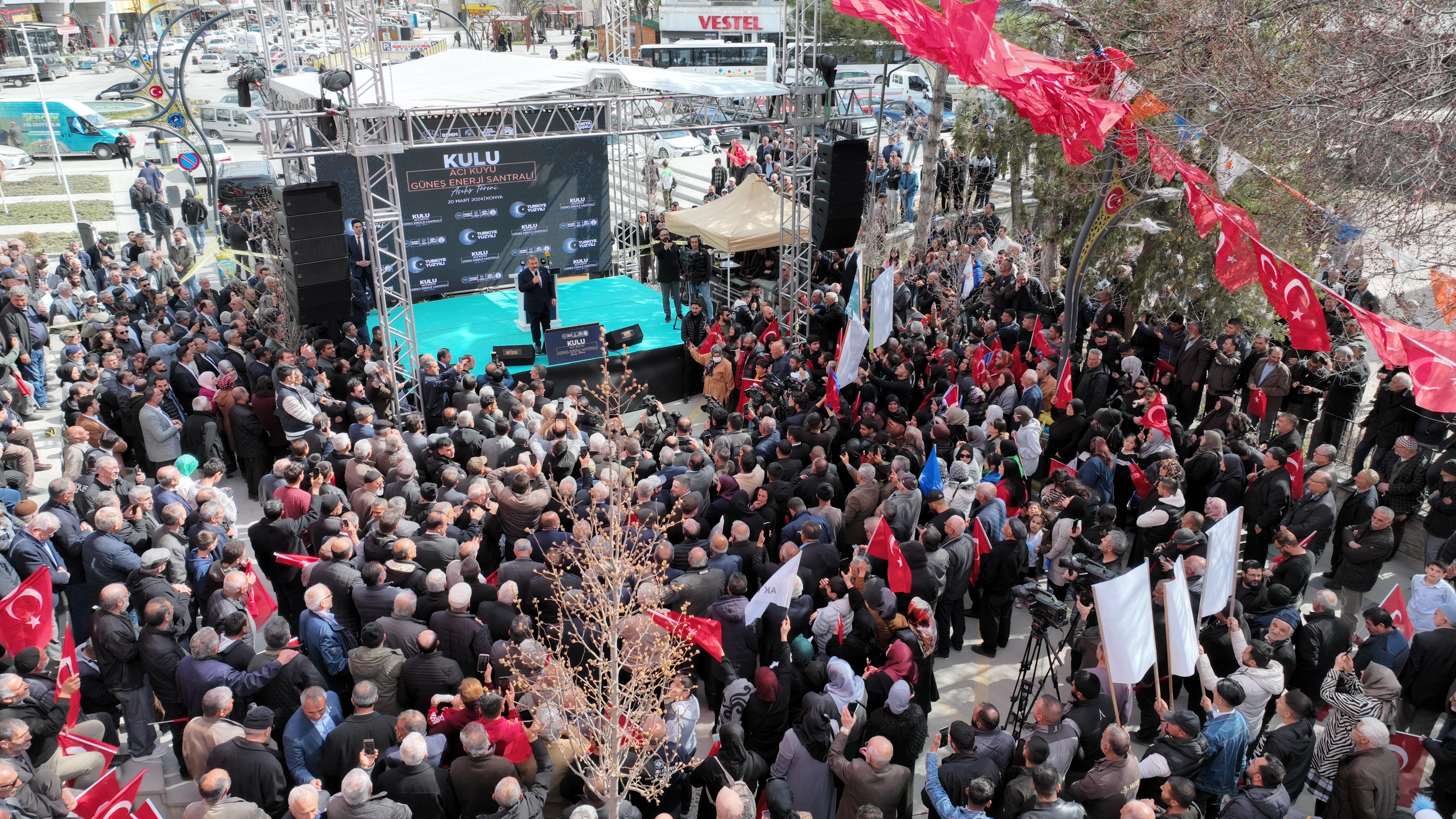 KONYA BÜYÜKŞEHİR’İN KULU’YA KAZANDIRDIĞI GES’İN AÇILIŞINI SAĞLIK BAKANI KOCA YAPTI