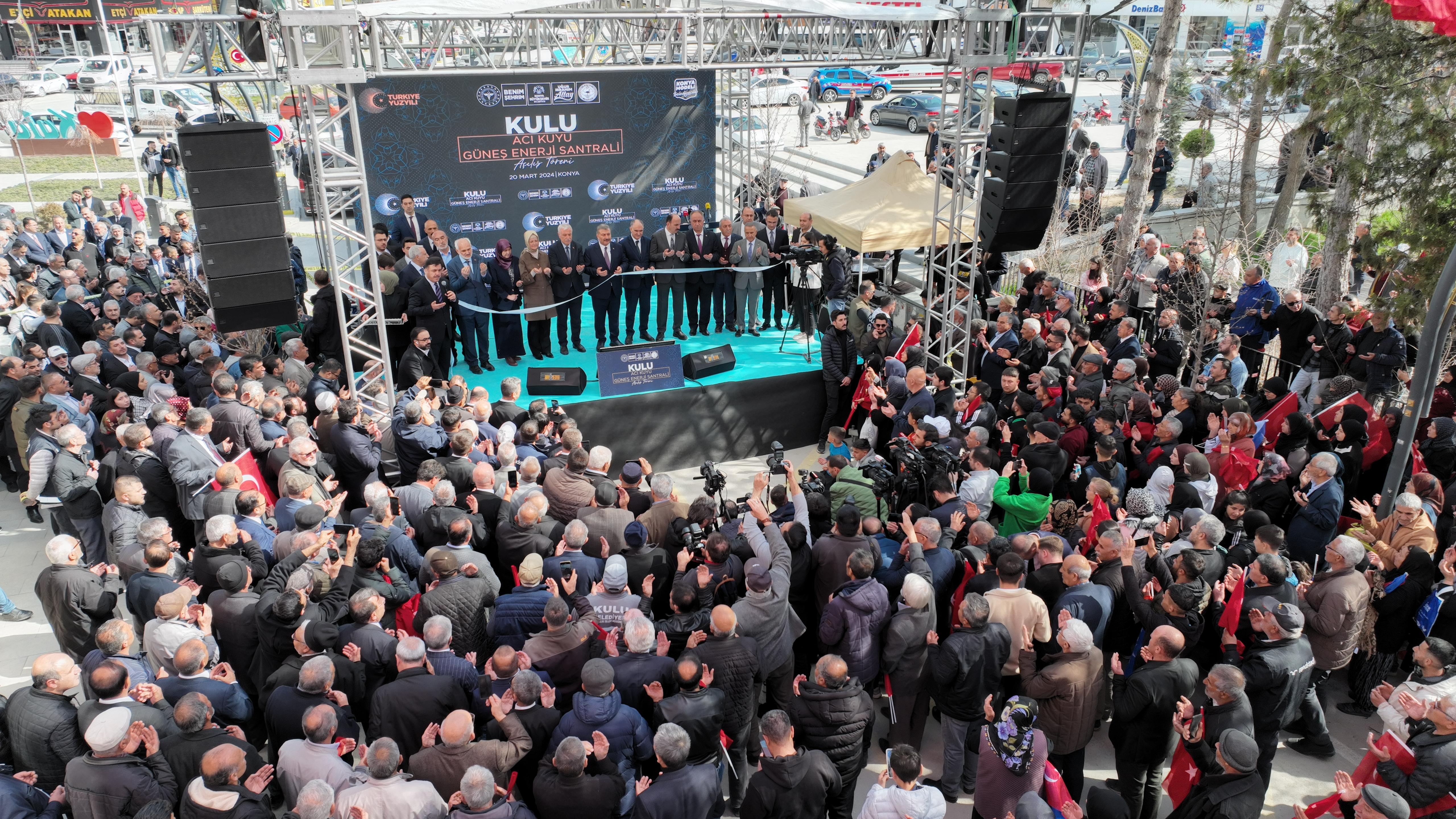 KONYA BÜYÜKŞEHİR’İN KULU’YA KAZANDIRDIĞI GES’İN AÇILIŞINI SAĞLIK BAKANI KOCA YAPTI