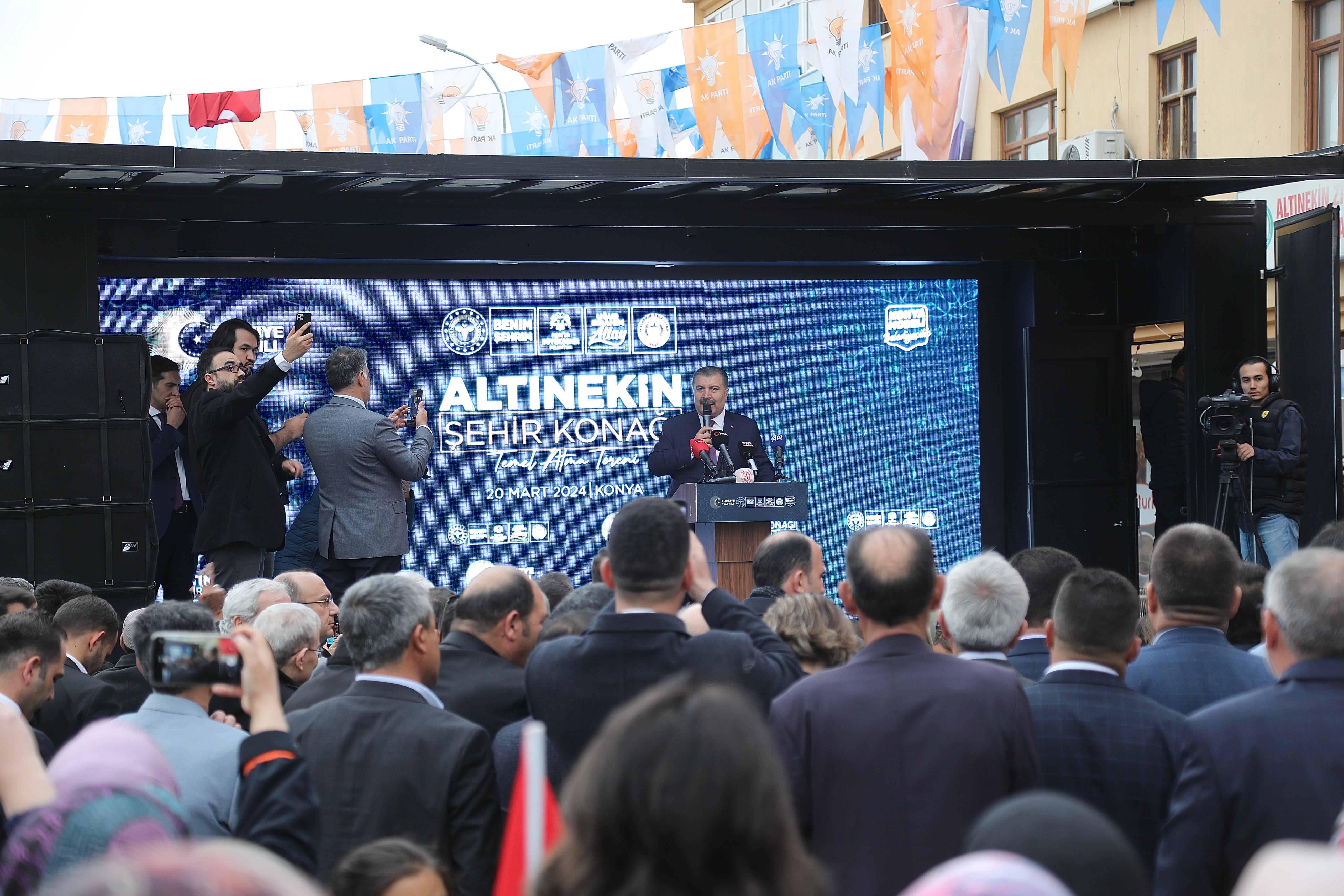 ALTINEKİN ŞEHİR KONAĞI’NIN TEMELİ BAKAN KOCA’NIN KATILIMIYLA ATILDI