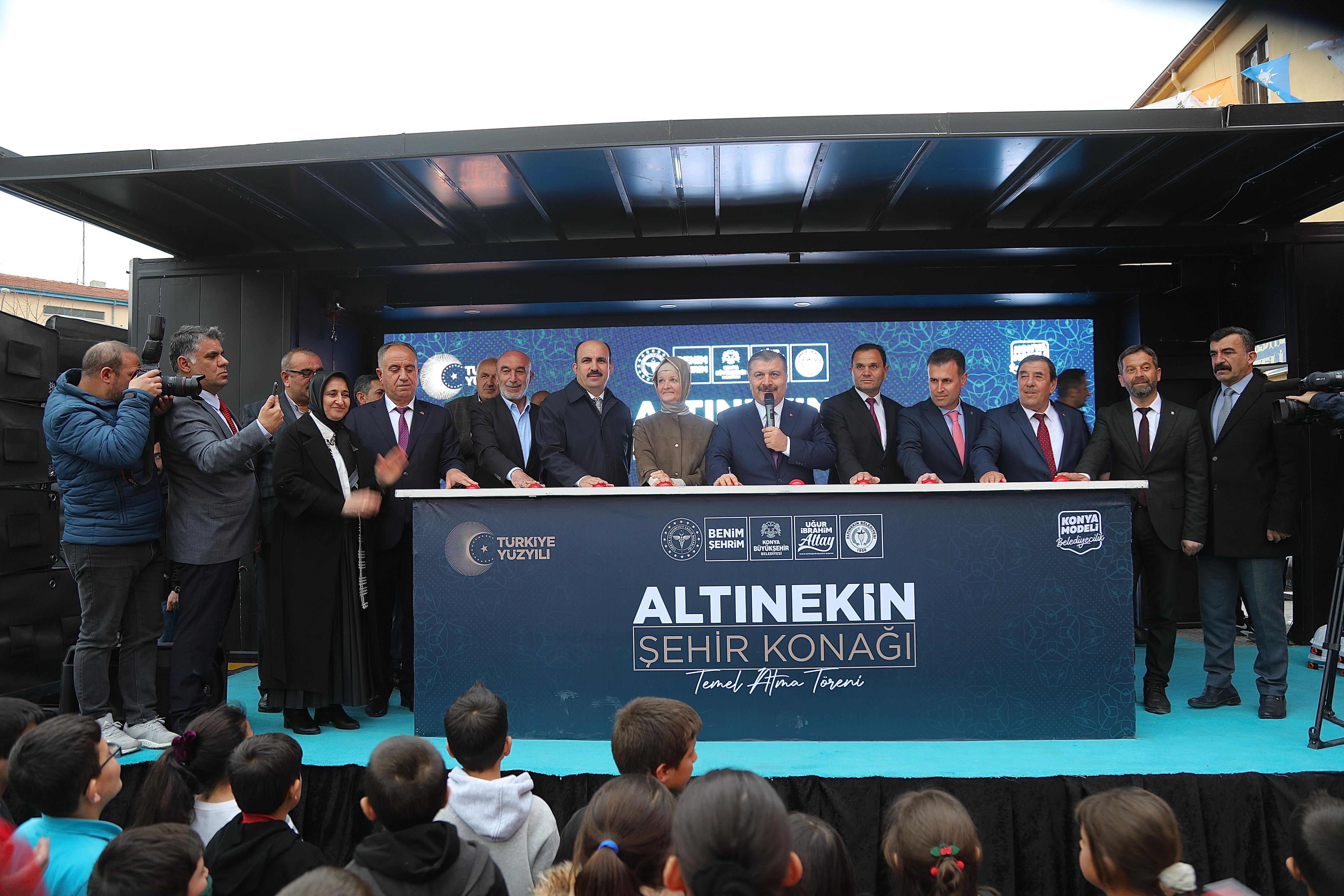 ALTINEKİN ŞEHİR KONAĞI’NIN TEMELİ BAKAN KOCA’NIN KATILIMIYLA ATILDI
