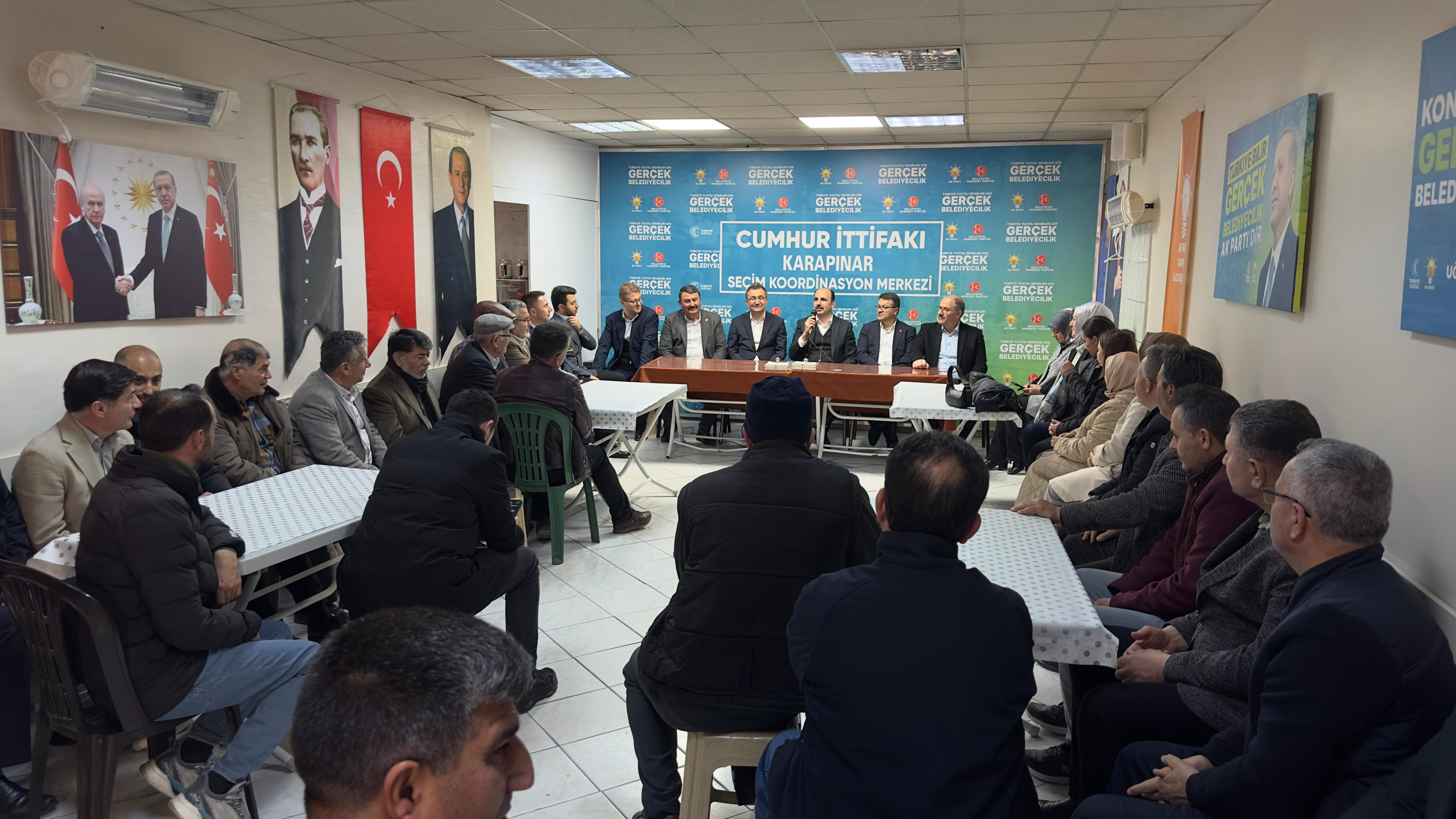 BAŞKAN ALTAY KARAPINAR VE EREĞLİ’DE VATANDAŞLARLA BULUŞTU