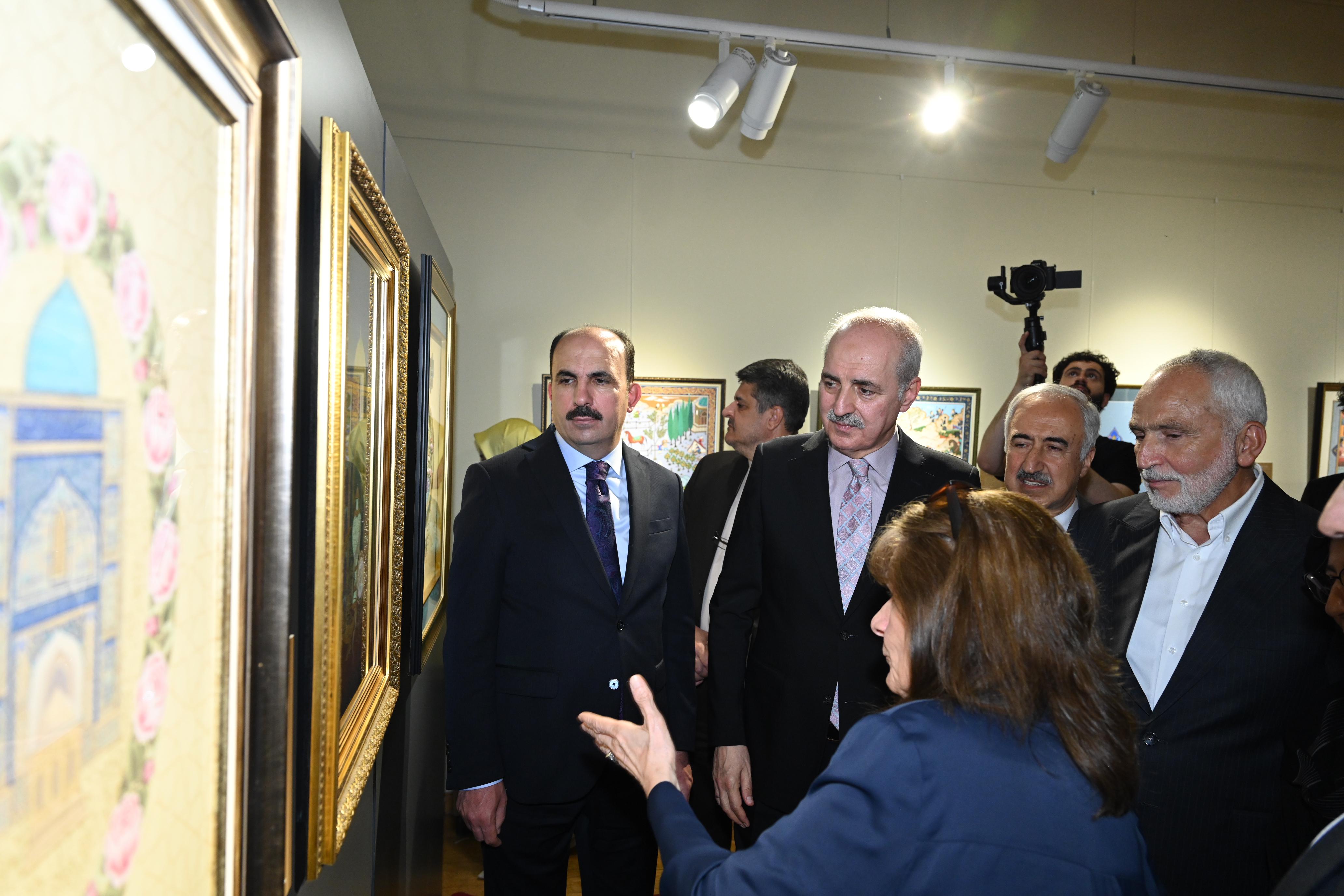 TBMM BAŞKANI KURTULMUŞ “ZAMANINI AŞAN MİRAS; İPEK YOLU SERGİ VE SEMPOZYUMU”NUN AÇILIŞINA KATILDI