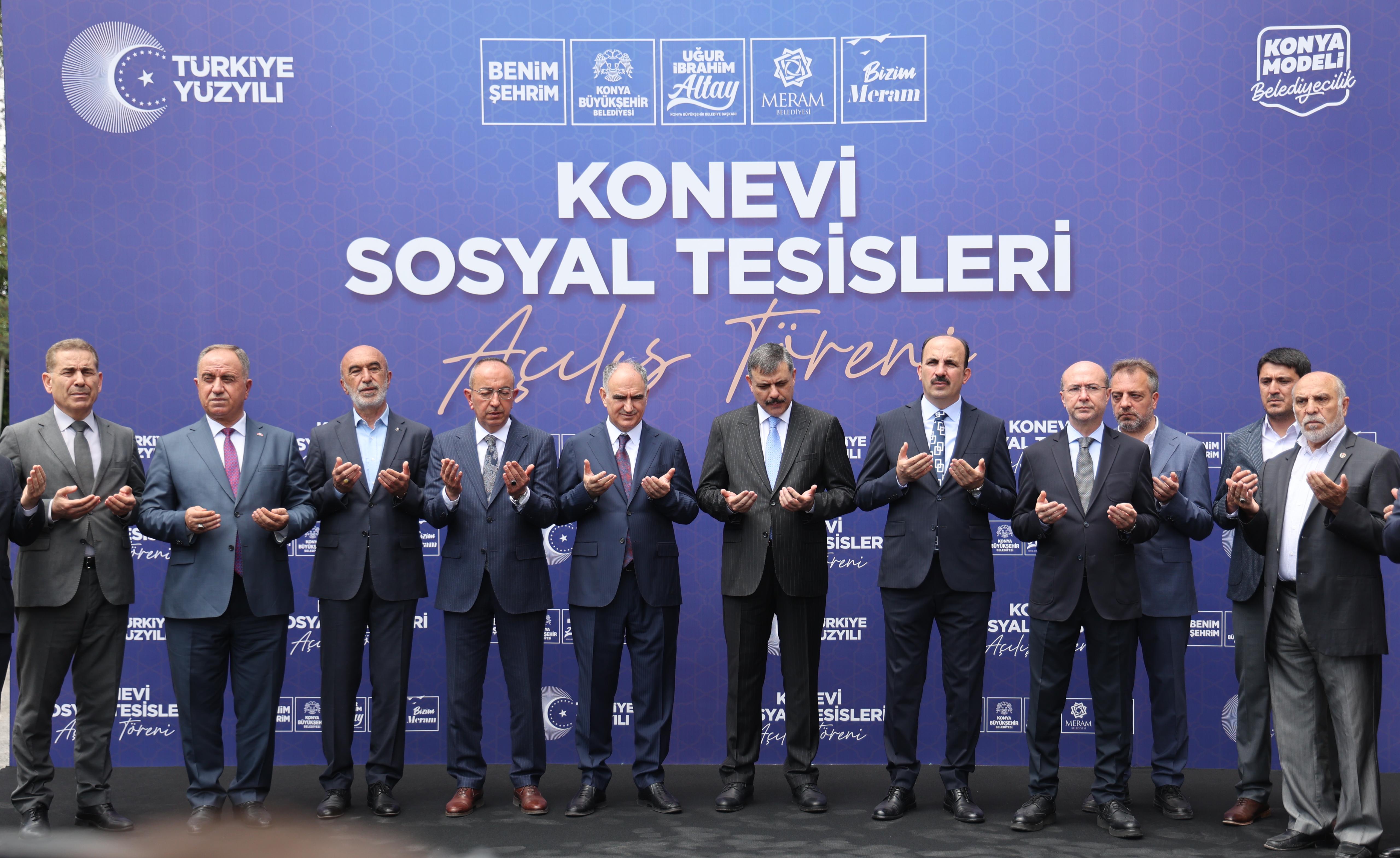 KONYA BÜYÜKŞEHİR VE MERAM BELEDİYESİ İŞ BİRLİĞİYLE ŞEHRE KAZANDIRILAN KONEVİ SOSYAL TESİSLERİ AÇILDI