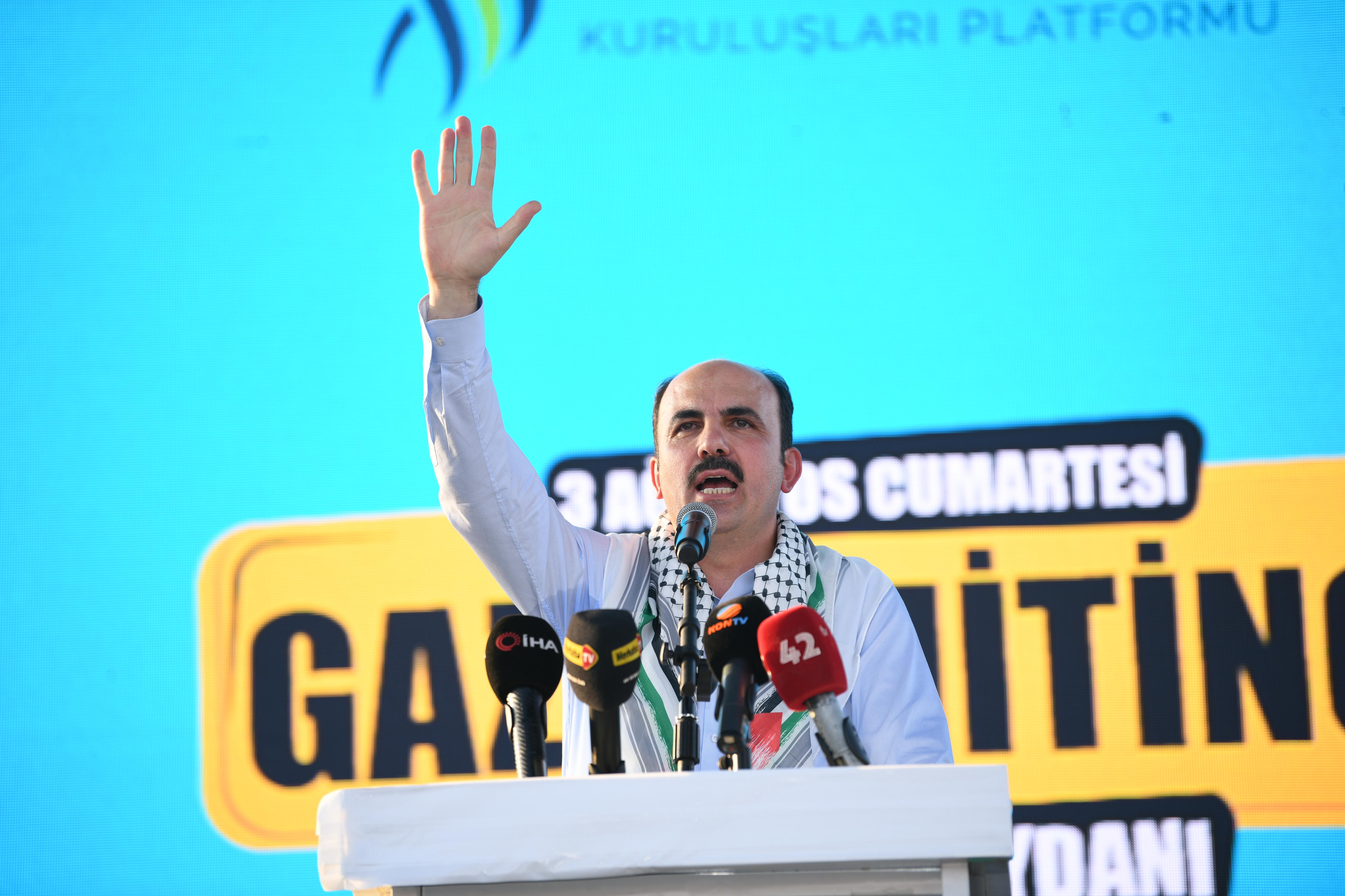 BAŞKAN ALTAY: “FİLİSTİN HALKININ YÜRÜYÜŞÜNÜ ASLA DURDURAMAYACAKSINIZ”