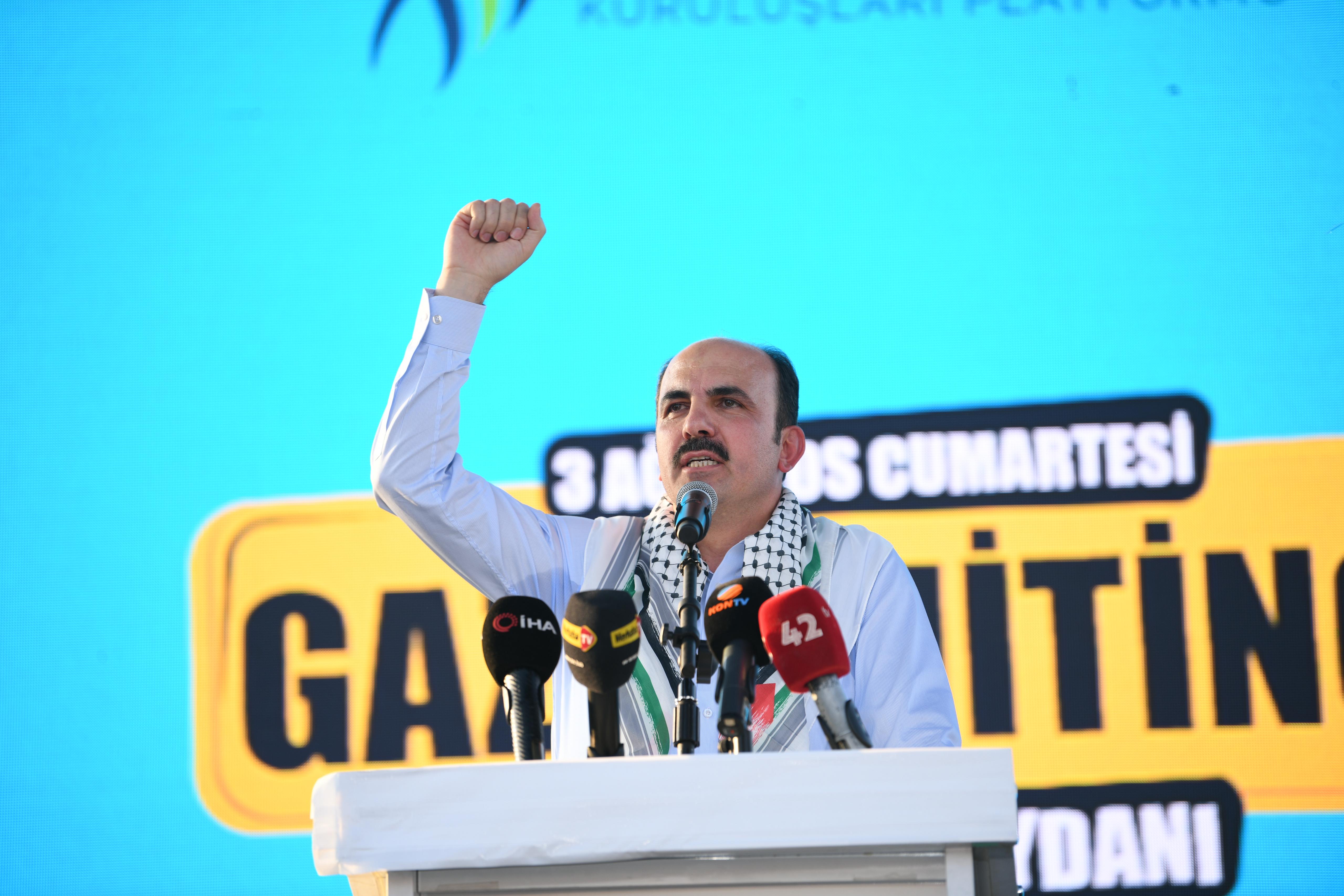 BAŞKAN ALTAY: “FİLİSTİN HALKININ YÜRÜYÜŞÜNÜ ASLA DURDURAMAYACAKSINIZ”