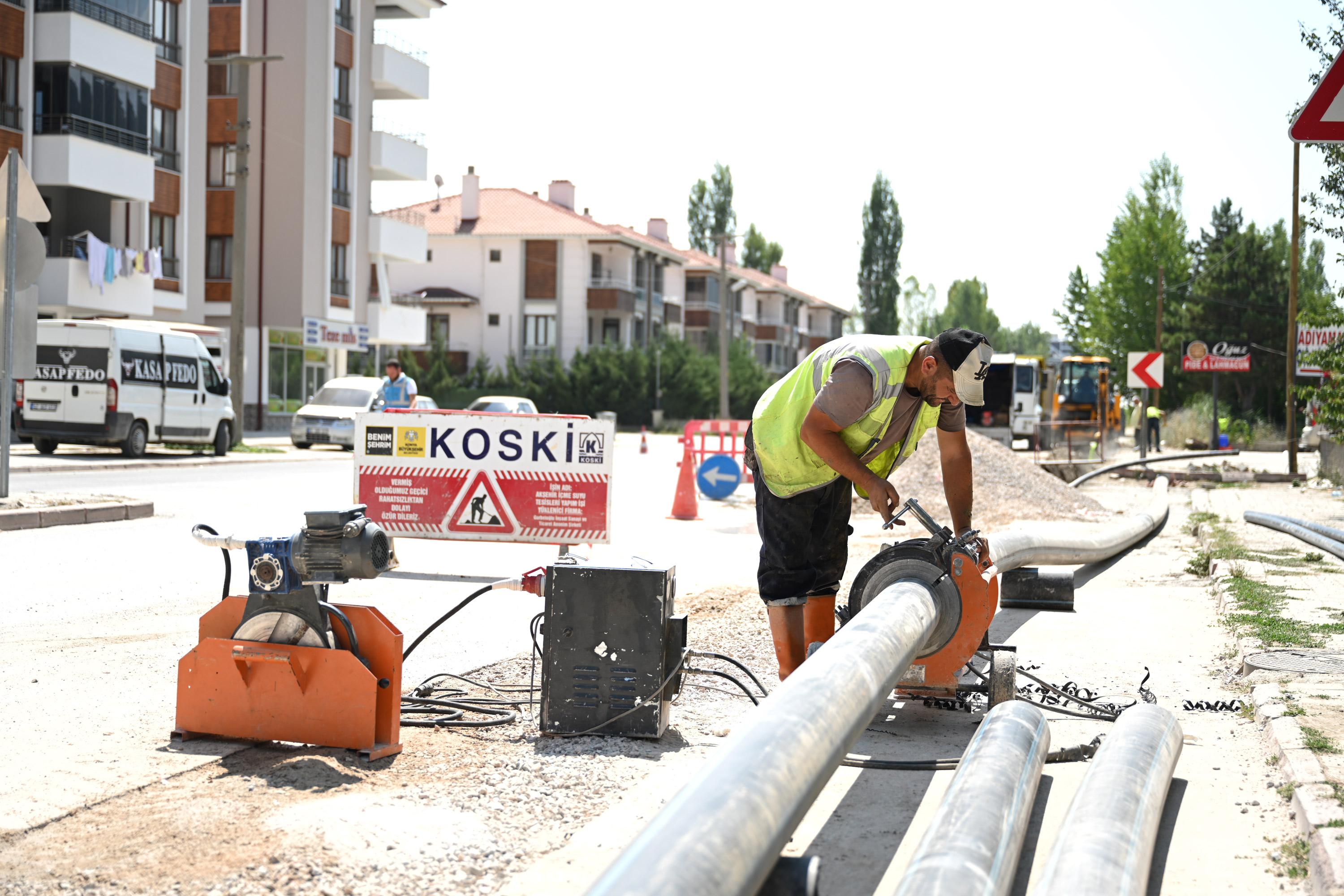 KONYA BÜYÜKŞEHİR AKŞEHİR’DE 129 KM’LİK SU ALTYAPI YATIRIMI YAPIYOR