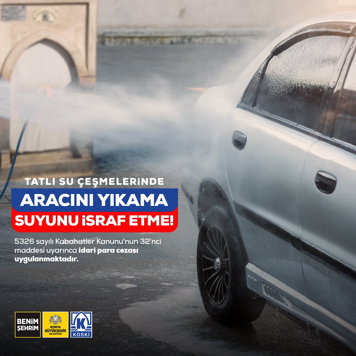 KONYA BÜYÜKŞEHİR TÜM KONYALILARI SU TASARRUFUNA DAVET ETTİ