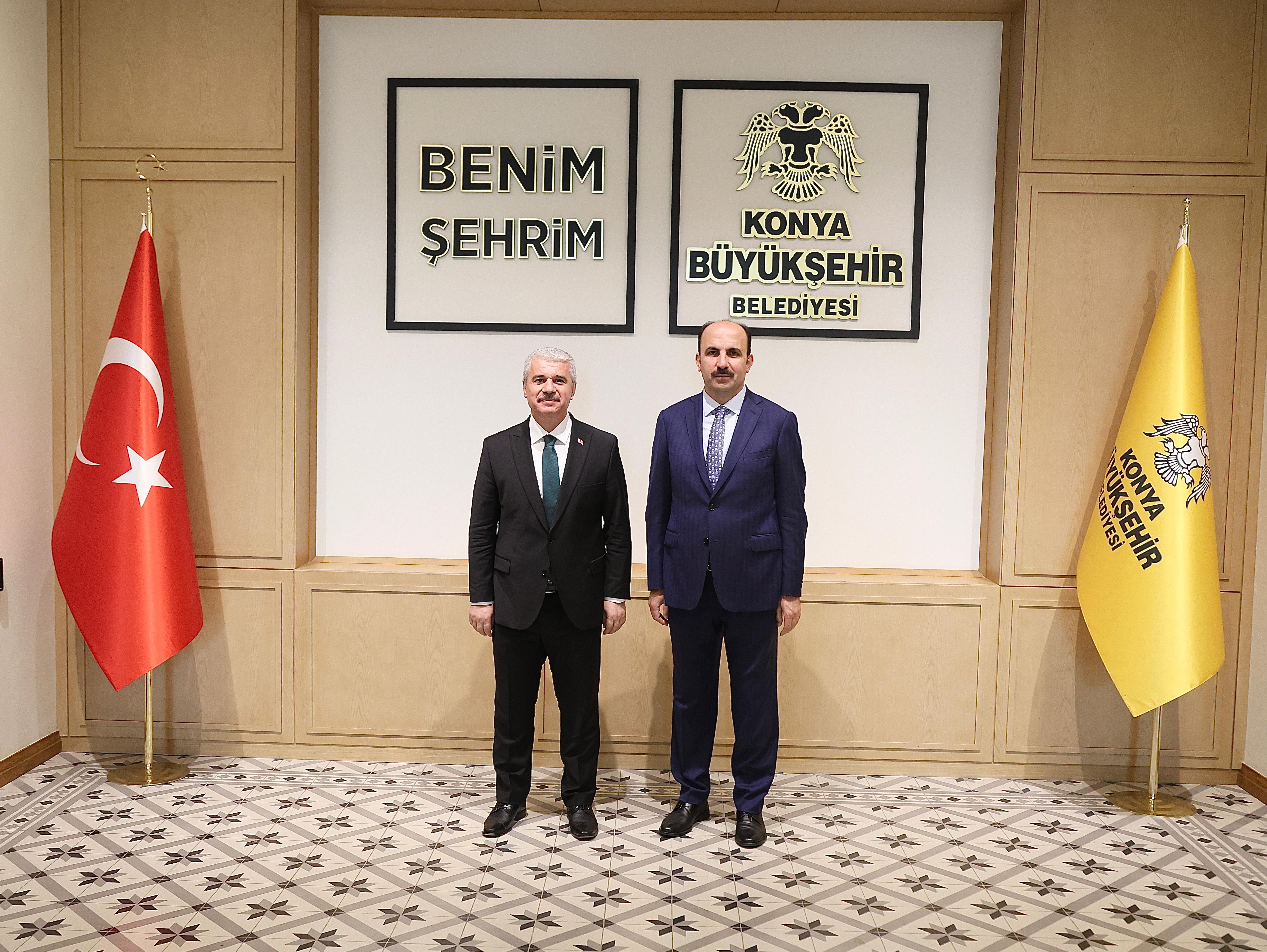 KONYA VALİSİ AKIN BAŞKAN ALTAY’I ZİYARET ETTİ