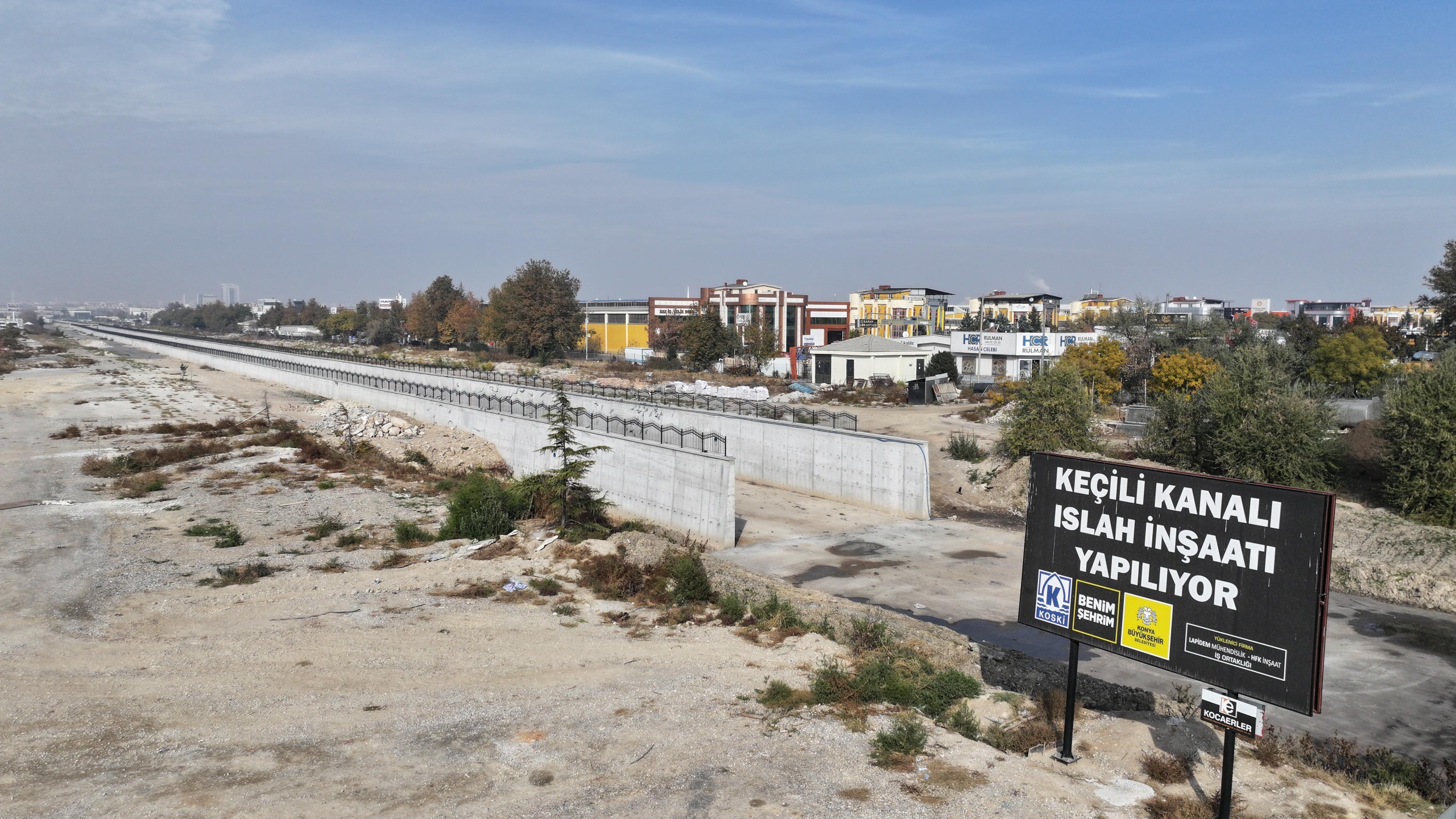 KONYA BÜYÜKŞEHİR KEÇİLİ KANALI ISLAHI PROJESİNİN 3.2 KM’LİK KISMINI DAHA TAMAMLADI