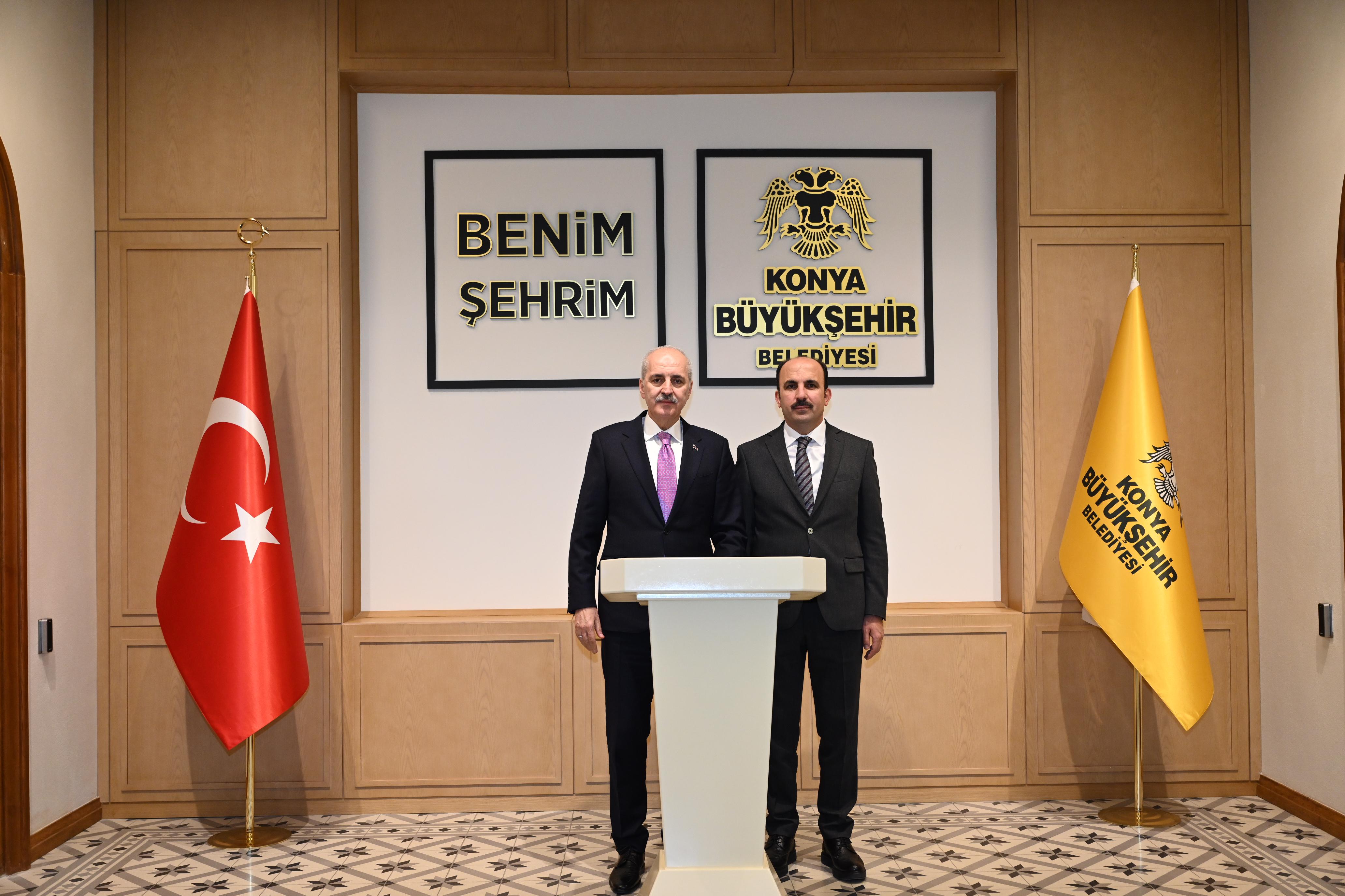 TBMM BAŞKANI KURTULMUŞ BAŞKAN ALTAY’I ZİYARET ETTİ