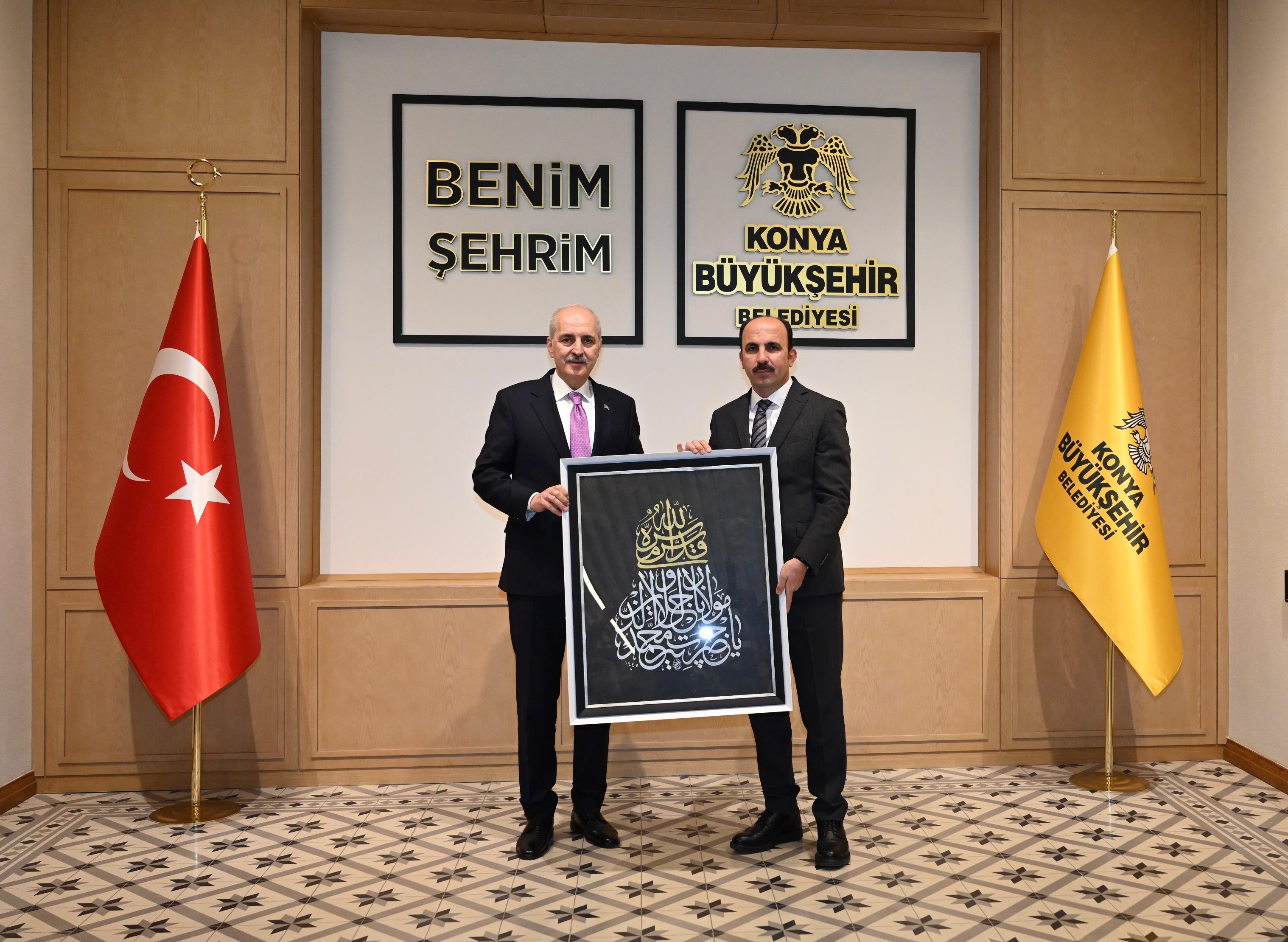 TBMM BAŞKANI KURTULMUŞ BAŞKAN ALTAY’I ZİYARET ETTİ