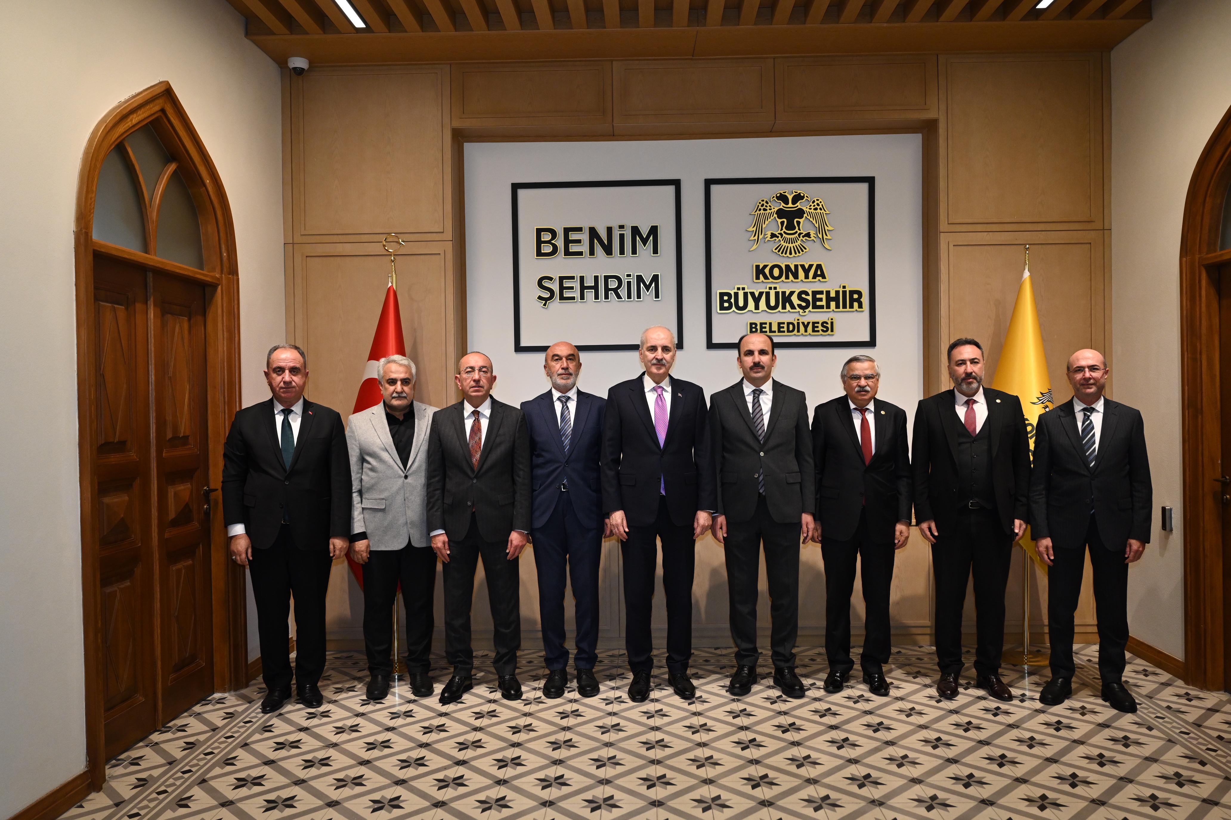 TBMM BAŞKANI KURTULMUŞ BAŞKAN ALTAY’I ZİYARET ETTİ