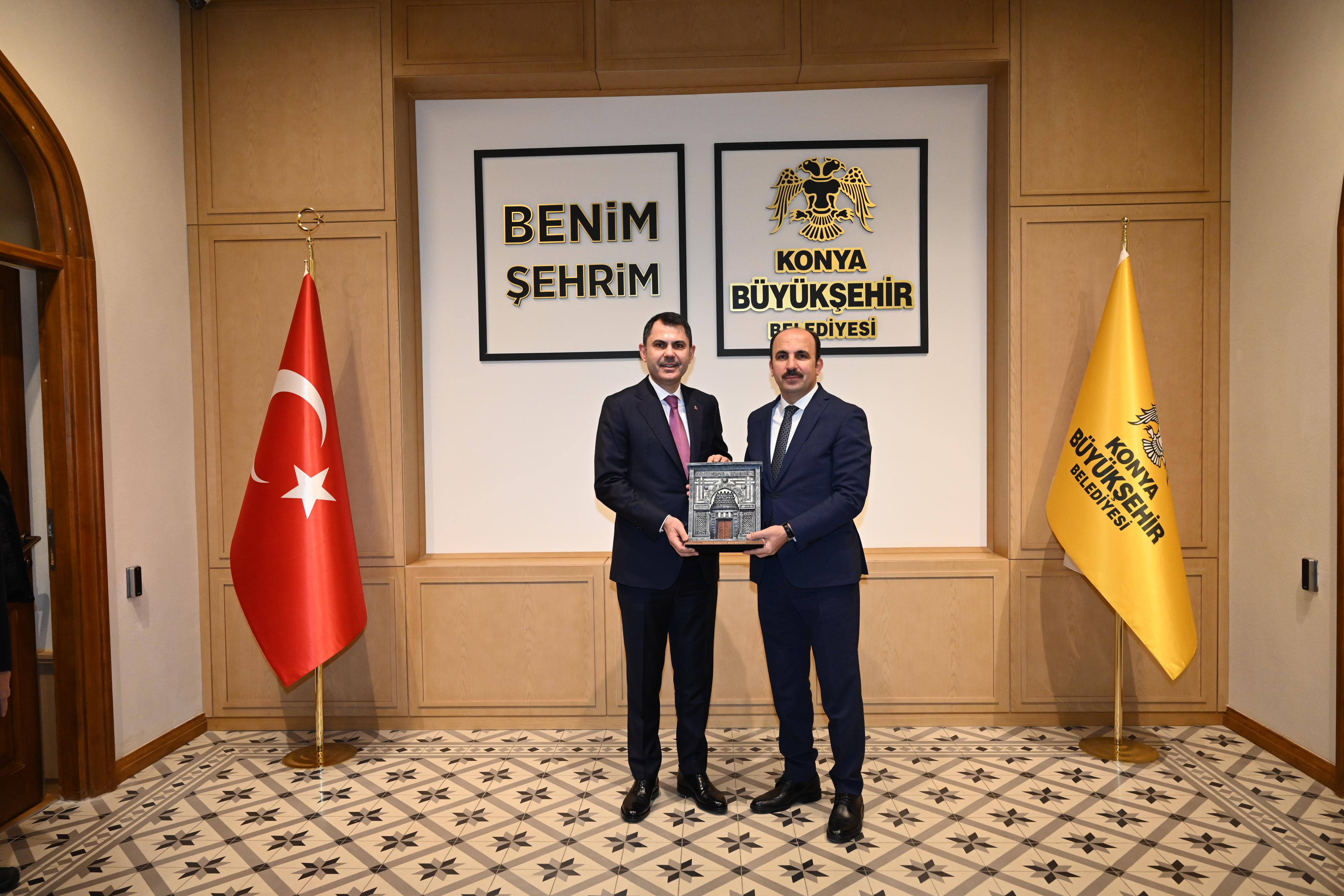 ÇEVRE ŞEHİRCİLİK VE İKLİM DEĞİŞİKLİĞİ BAKANI KURUM BAŞKAN ALTAY’I ZİYARET ETTİ