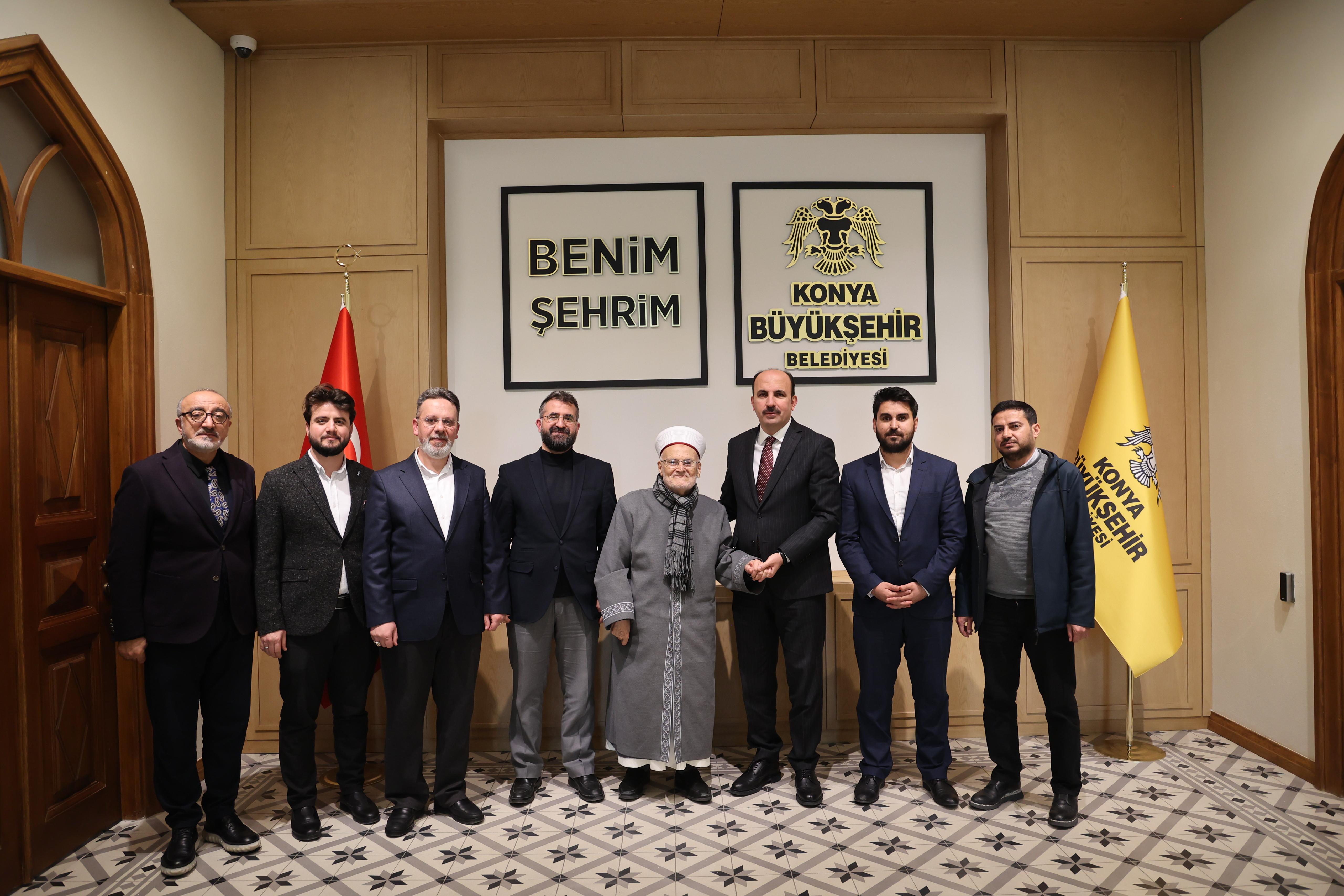 MESCİD-İ AKSA İMAMI ŞEYH İKRİME SABRİ BAŞKAN ALTAY’I ZİYARET ETTİ