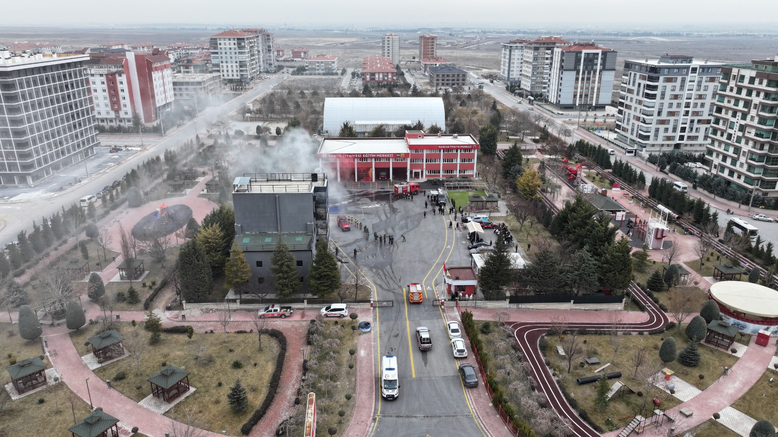KONYA İTFAİYESİ’NDEN TİKA İŞ BİRLİĞİNDE KUZEY KIBRISLI İTFAİYECİLERE EĞİTİM VE TATBİKAT