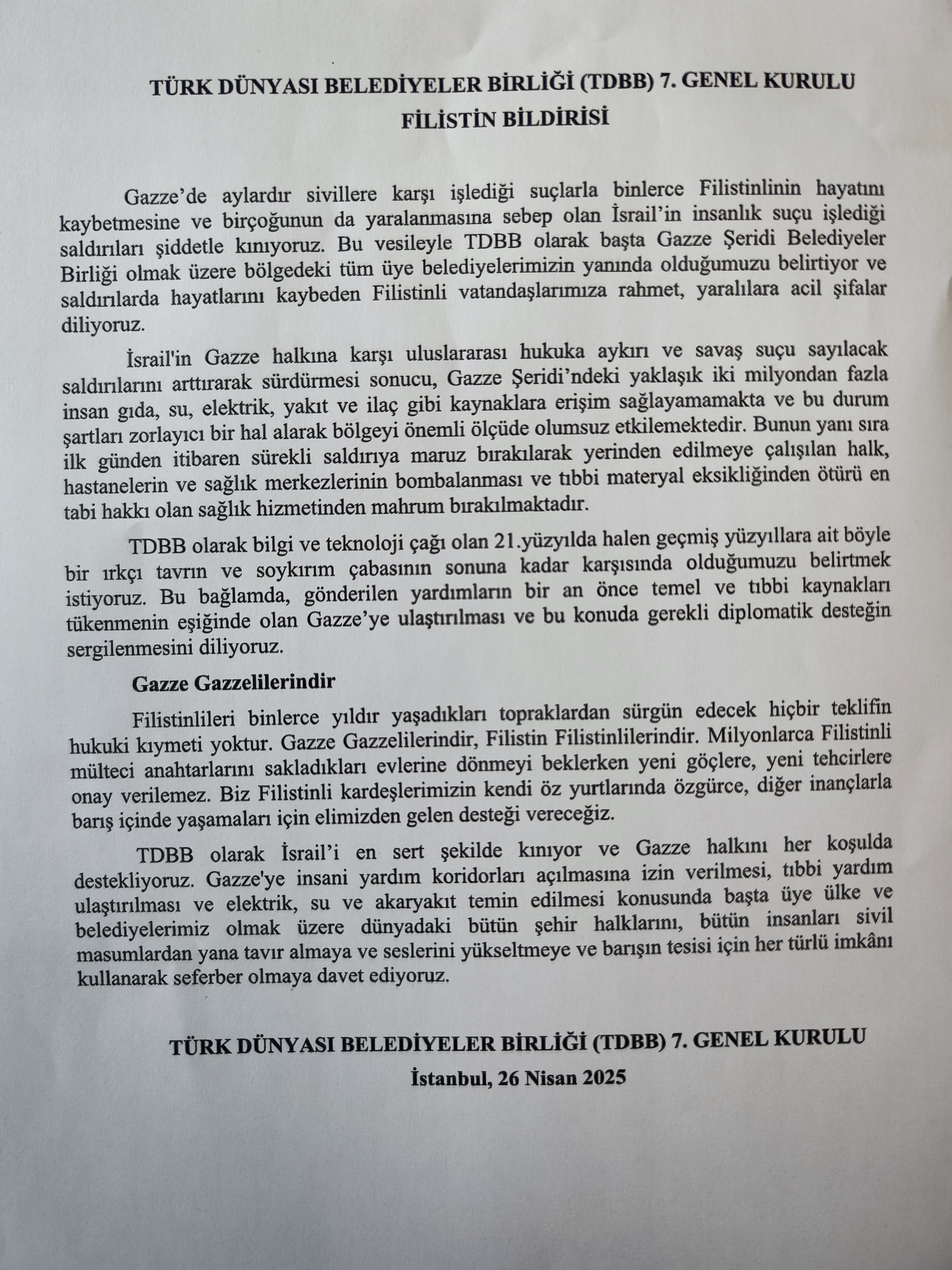 BAŞKAN ALTAY TDBB 7. OLAĞAN GENEL KURULU’NDA YENİDEN BAŞKAN SEÇİLDİ