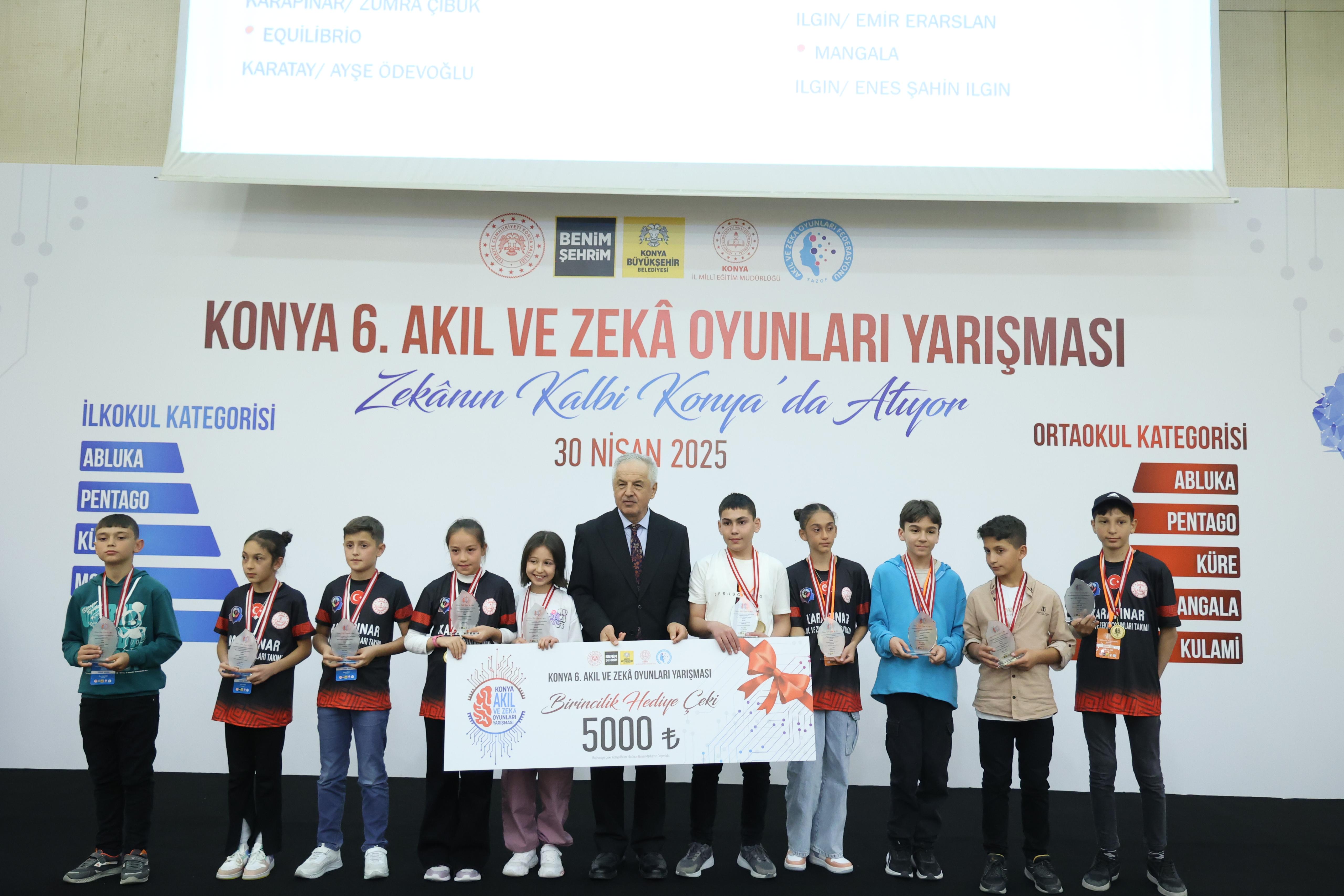 BÜYÜKŞEHİR’İN DESTEKLEDİĞİ KONYA 6. AKIL VE ZEKÂ OYUNLARI YARIŞMASI BÜYÜK HEYECANA SAHNE OLDU