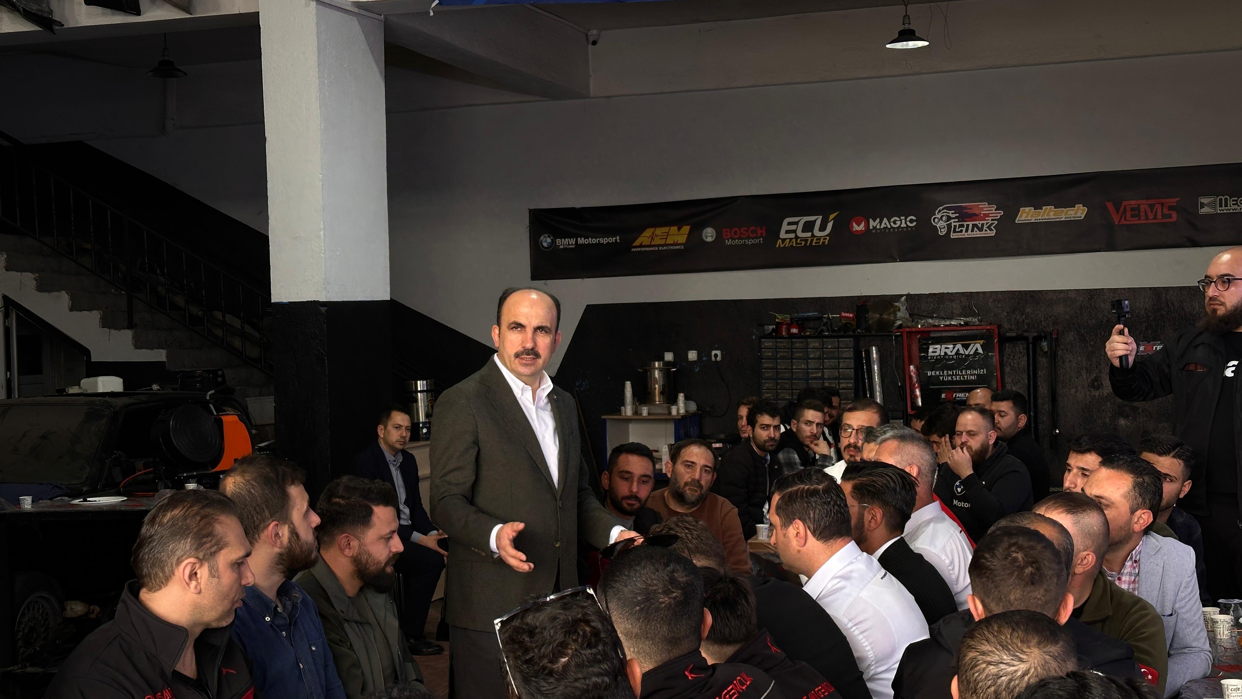 SANAYİDE GENÇLERLE BULUŞAN BAŞKAN ALTAY: “ÜRETEN İNSAN HER ZAMAN KIYMETLİ”